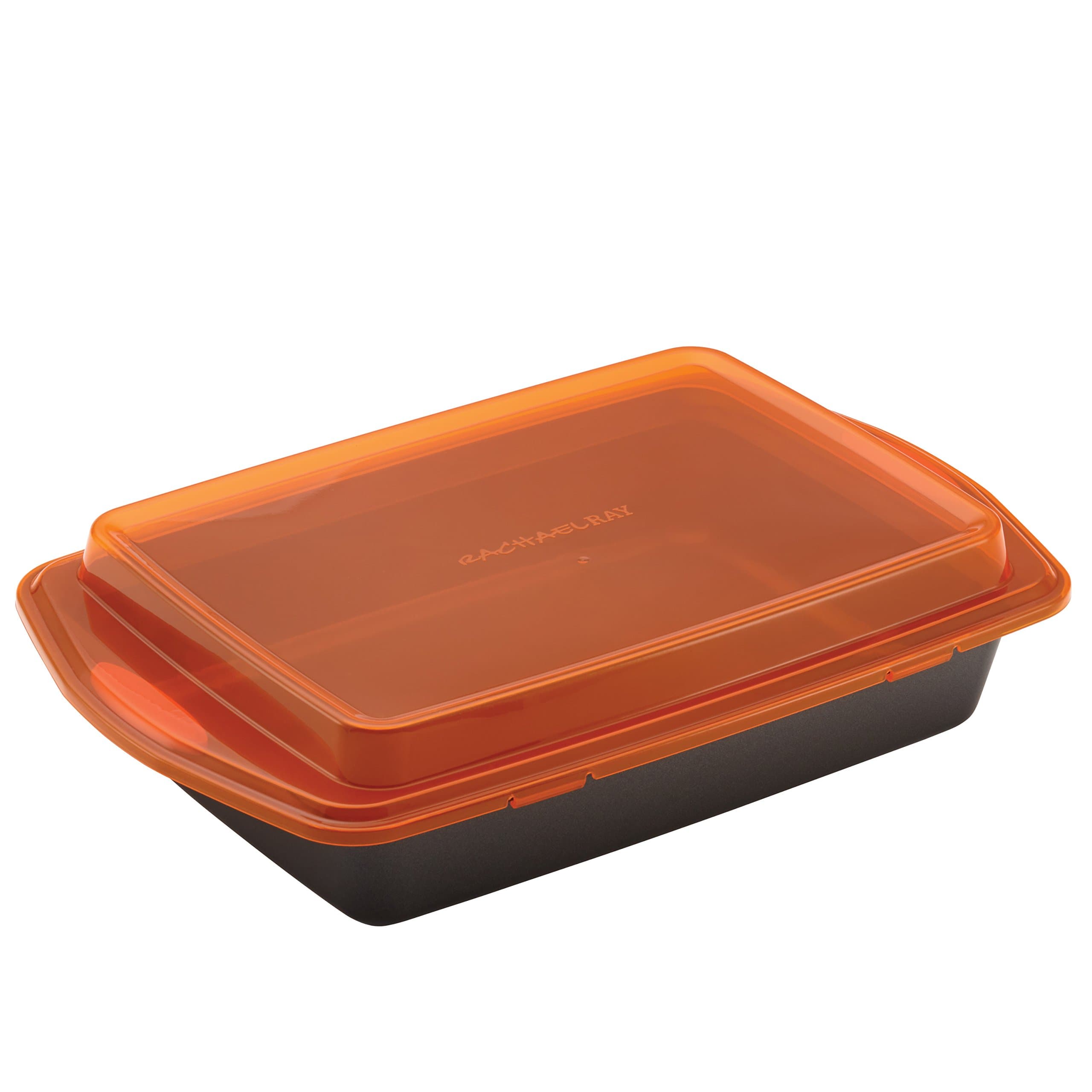 Bakeware, Nonstick Baking / Cake Pan With Lid and Grips, Rectangle - 9 Inch x 13 Inch, Gray