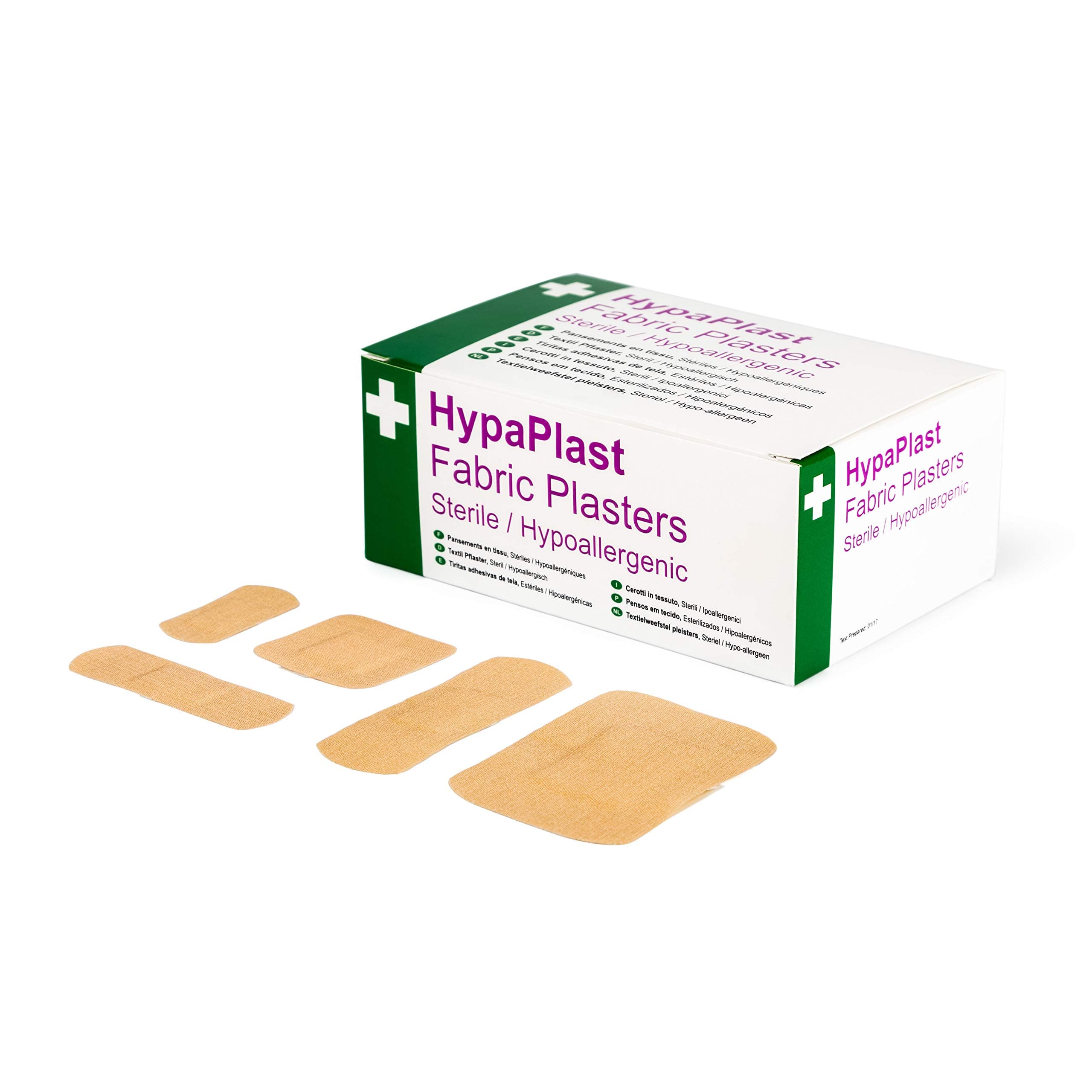 HypaPlast Fabric Plasters, Assorted (100) Sterile Hypoallergenic