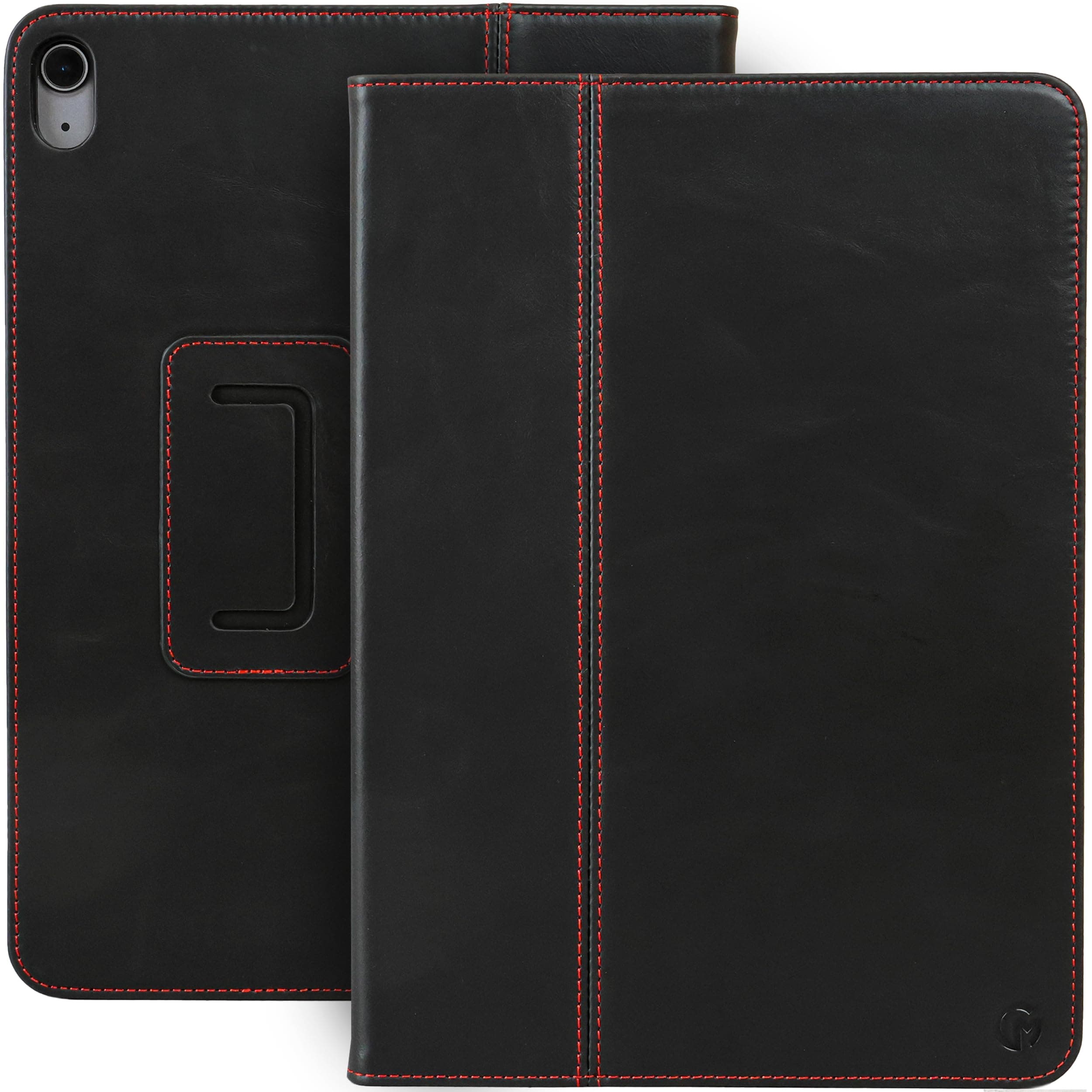 Casemade Real Leather Case Compatible with iPad Pro 10.5” / Air 3rd Gen (2019) - Full-Grain Leather Cover, Auto Sleep/Wake, Dual Stand Position (Black)