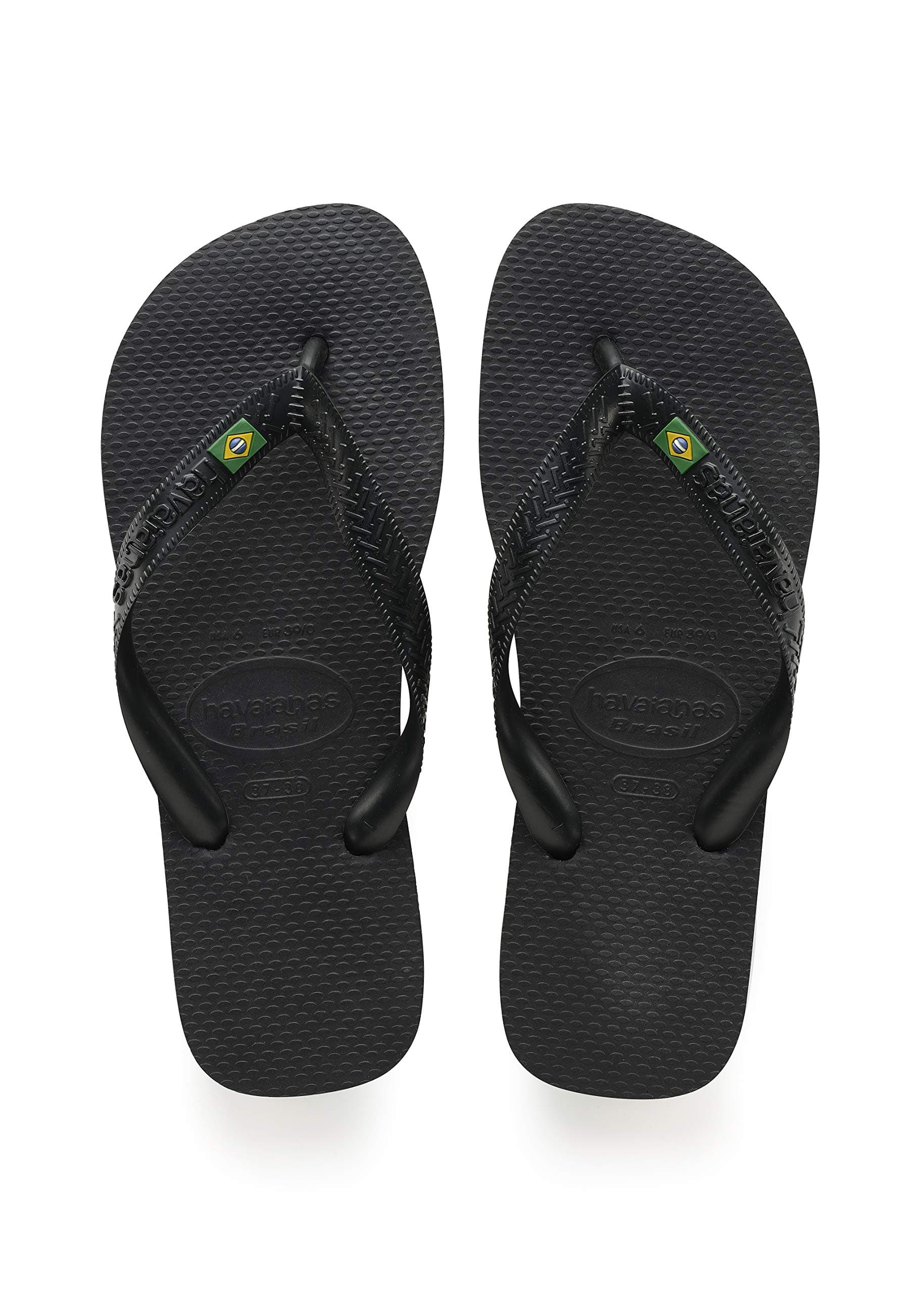 Havaianas Unisex Flip-Flops, Black, 5.5 US Men