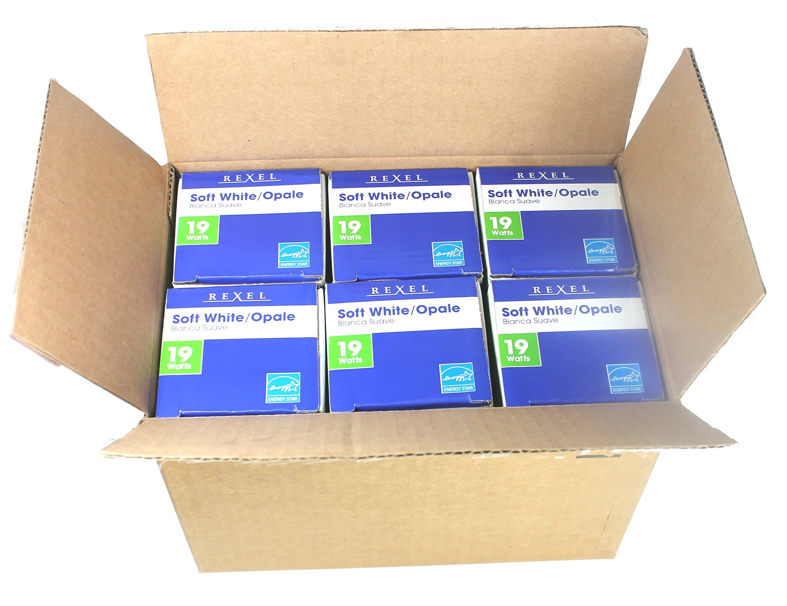 Rexel 19-Watt Soft White CFL Twist Light Bulb - 6 Pack - 75 watt Replacement