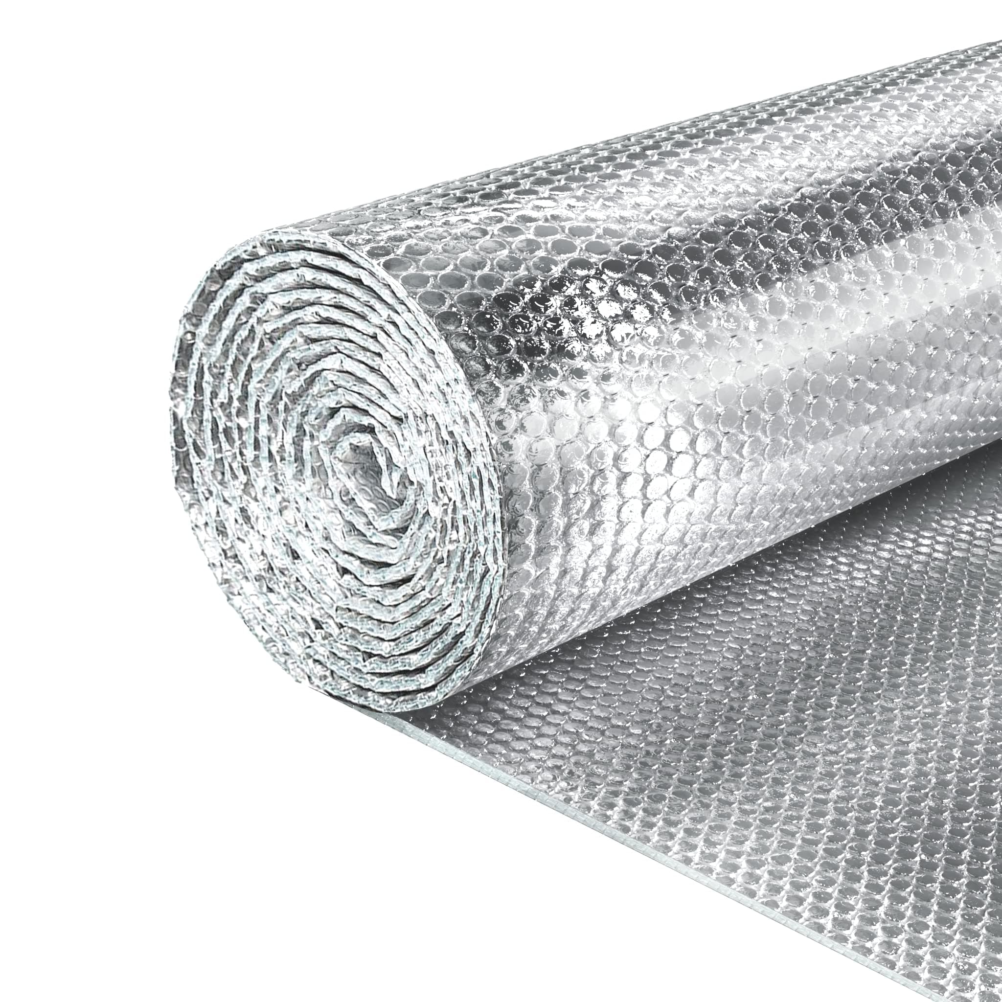 EconoHome Double Bubble Reflective Foil Insulation - Reflective Insulation Roll with Aluminum Foil Cover - Heat Radiant Barrier for Wall, Attic, Air Duct, Window Coverings, Radiator Cover - 16"x10'