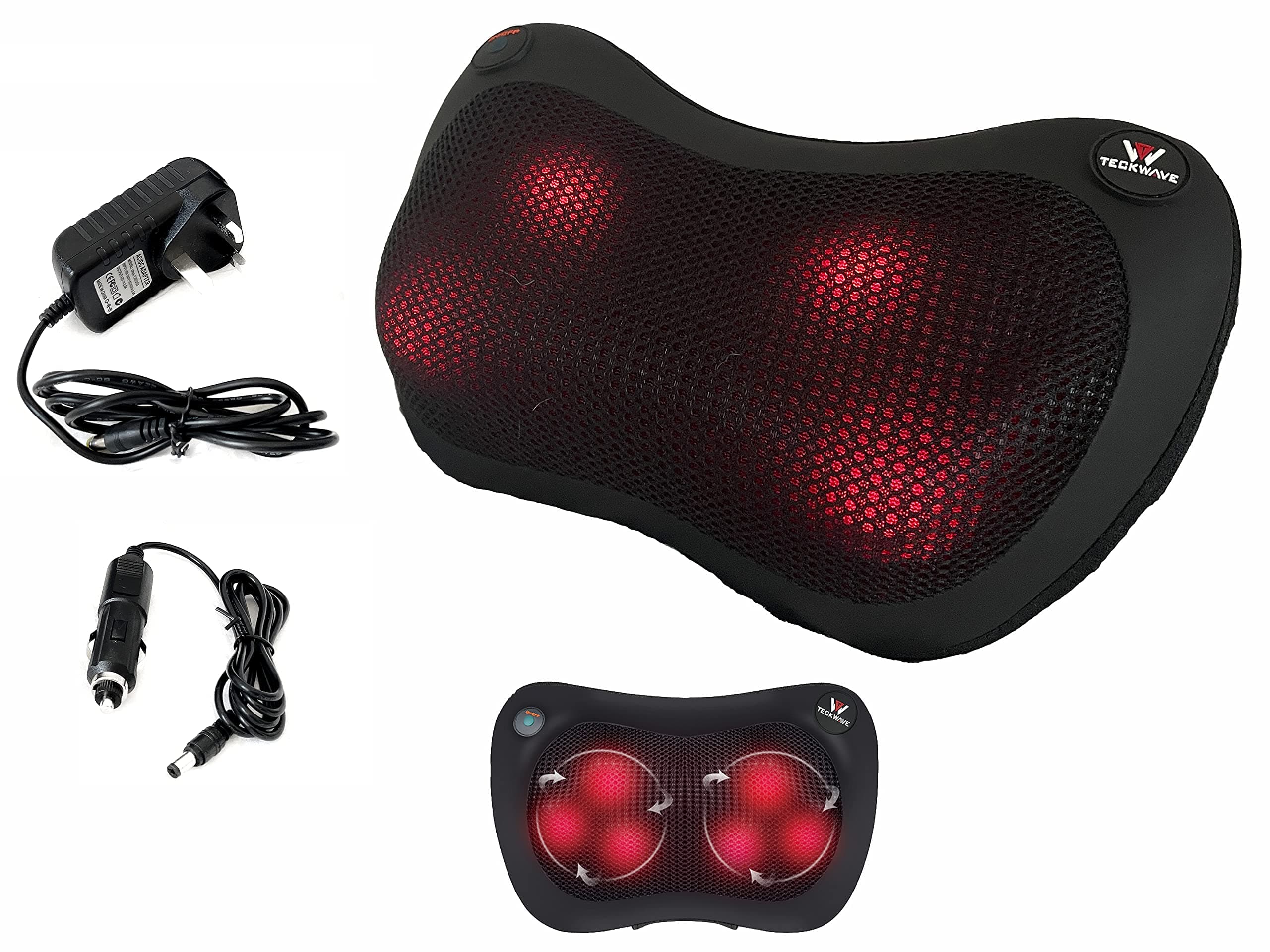 TECKWAVE Powerful & Durable Neck Massager & Back Massager with Deep Heat for Neck Massage, Back Massage & Shoulder Massage (1 Year Warranty)