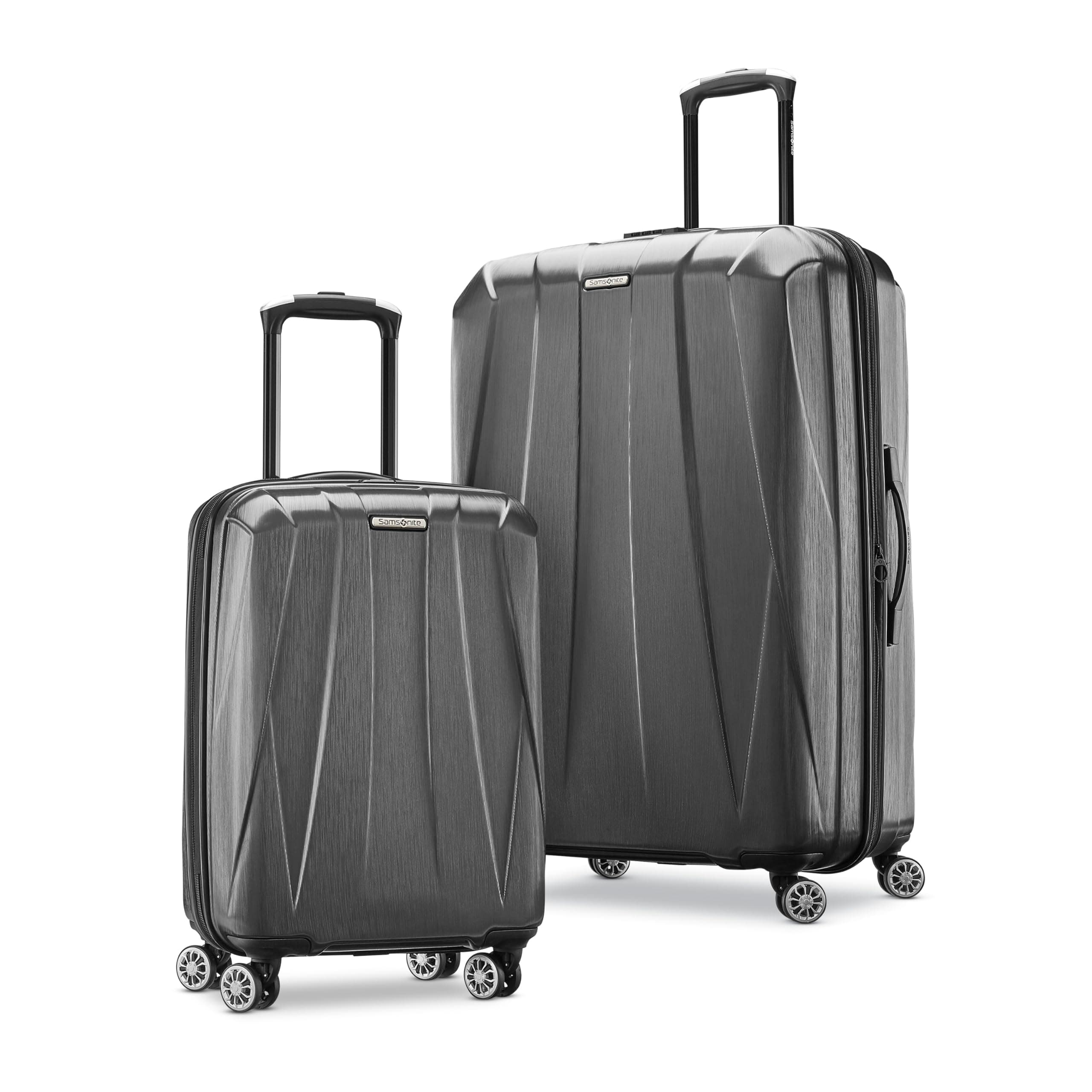 Centric 2 Hardside Expandable Luggage with Spinner Wheels, 2-Piece Set (20/24), Black