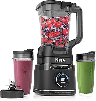 Ninja Detect Power Blender Pro Blender with BlendSense Technology for Smoothies, Food, Compact, Personal Portion, 1,800 Watts of Power, 2.1L Jug, (2) 0.71L Cups, Black, TB301