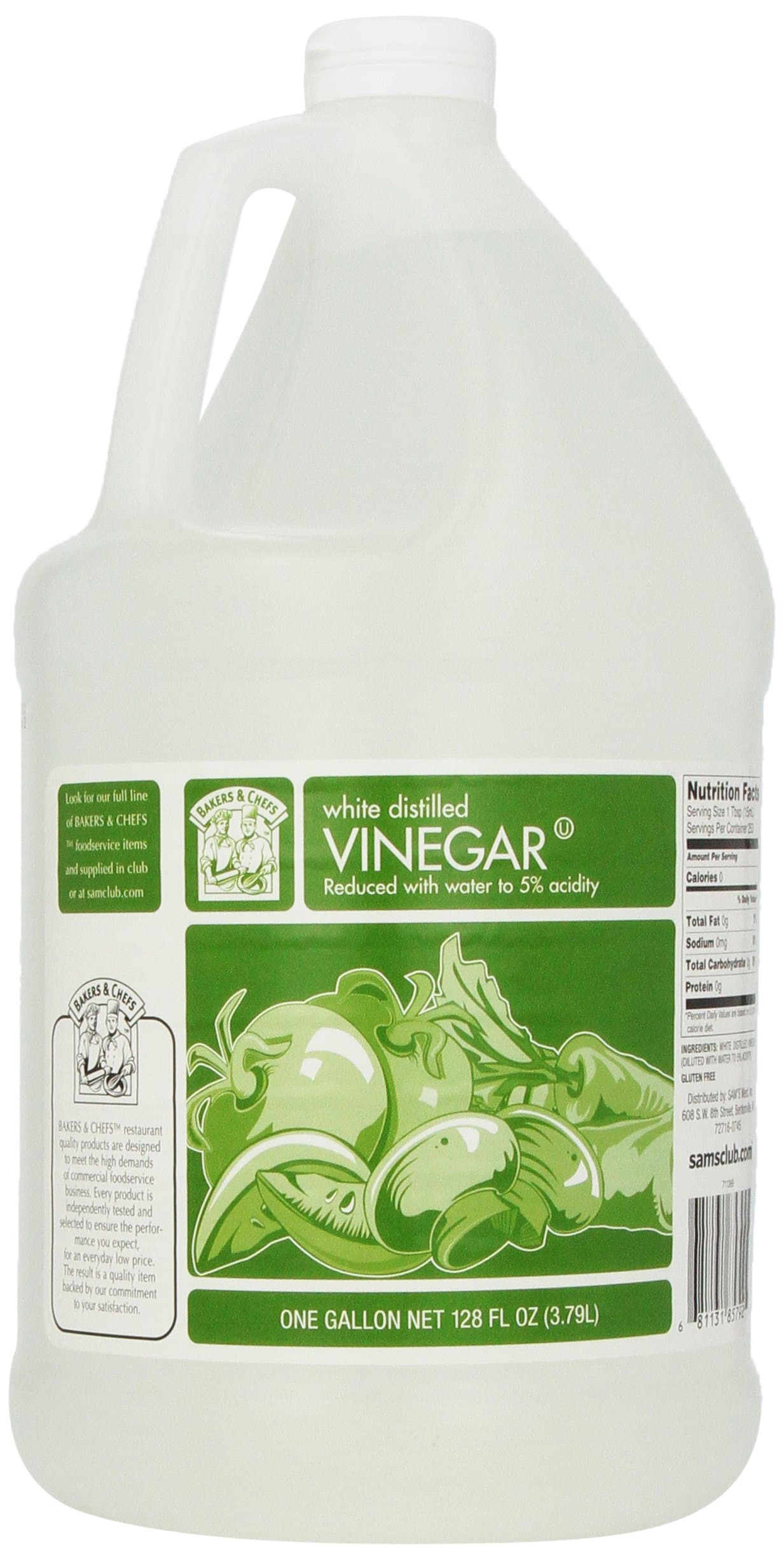 Bakers and Chefs White Vinegar, 256 Ounce