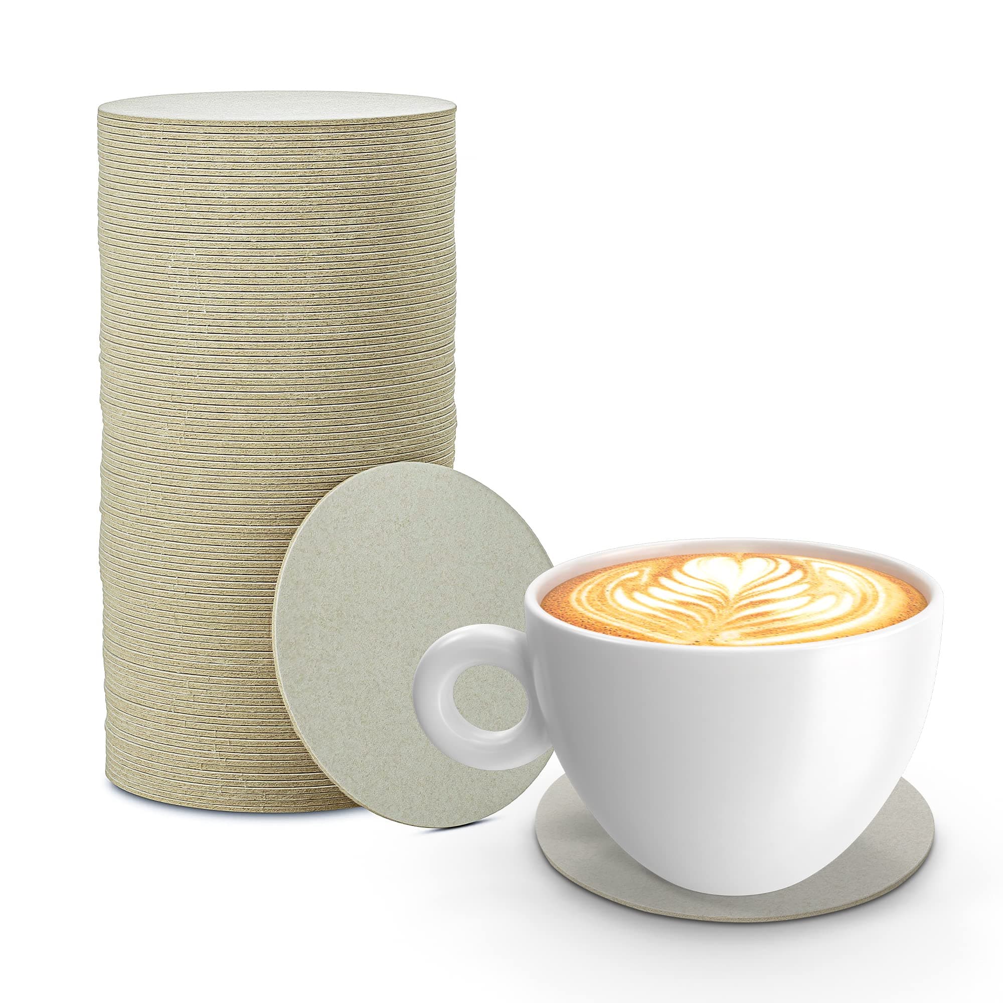 MT Products Round Paper Coasters for Drinks - Medium Weight Disposable Coasters