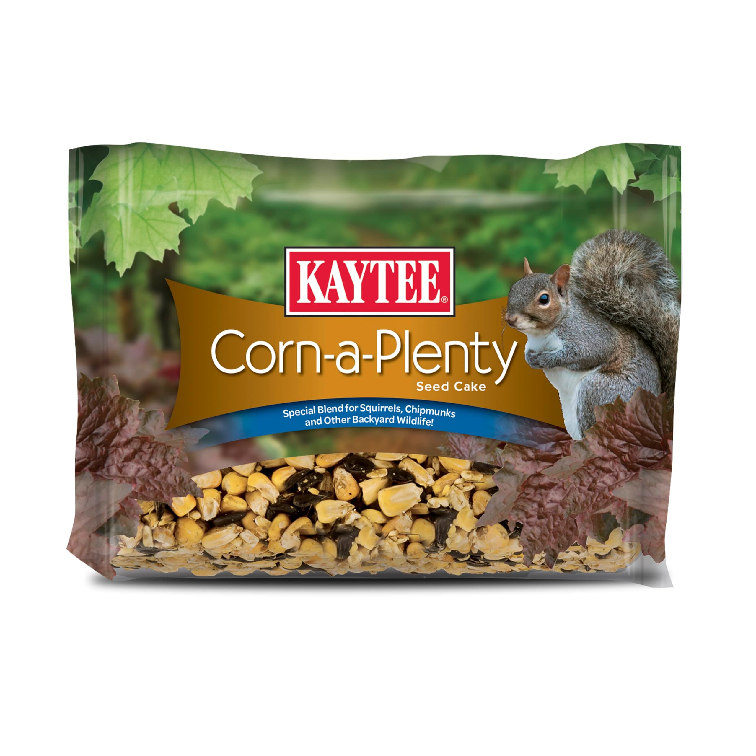 Corn-a-Plenty Seed Cake, Food for Wild Squirrels, Chipmunks, Rabbits & Other Backyard Wildlife, 2.5 Pounds