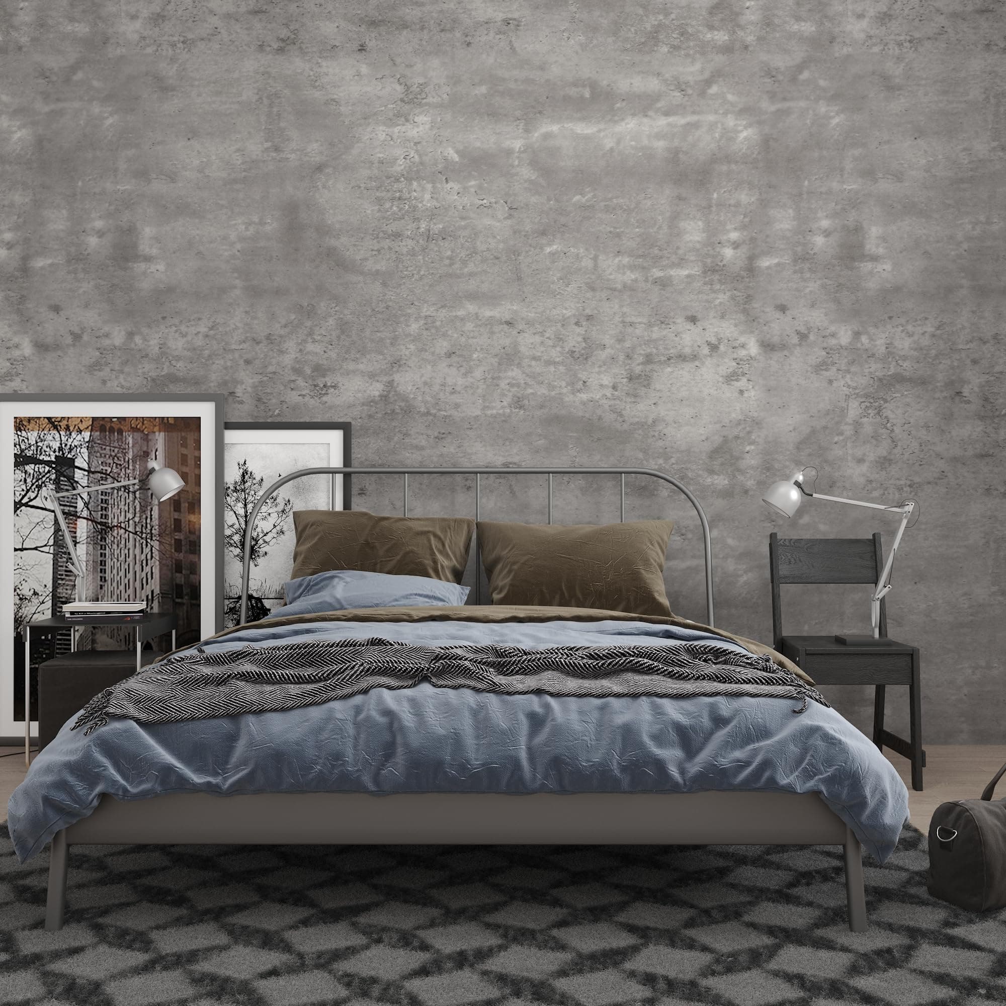 16"×1181" 3D Extra Thick Large Size Light Grey Concrete Wallpaper Peel and Stick Industrial Gray Concrete Contact Paper Vinyl Matte Textured Faux Cement Wall Sticker for Bedroom Bathroom Walls