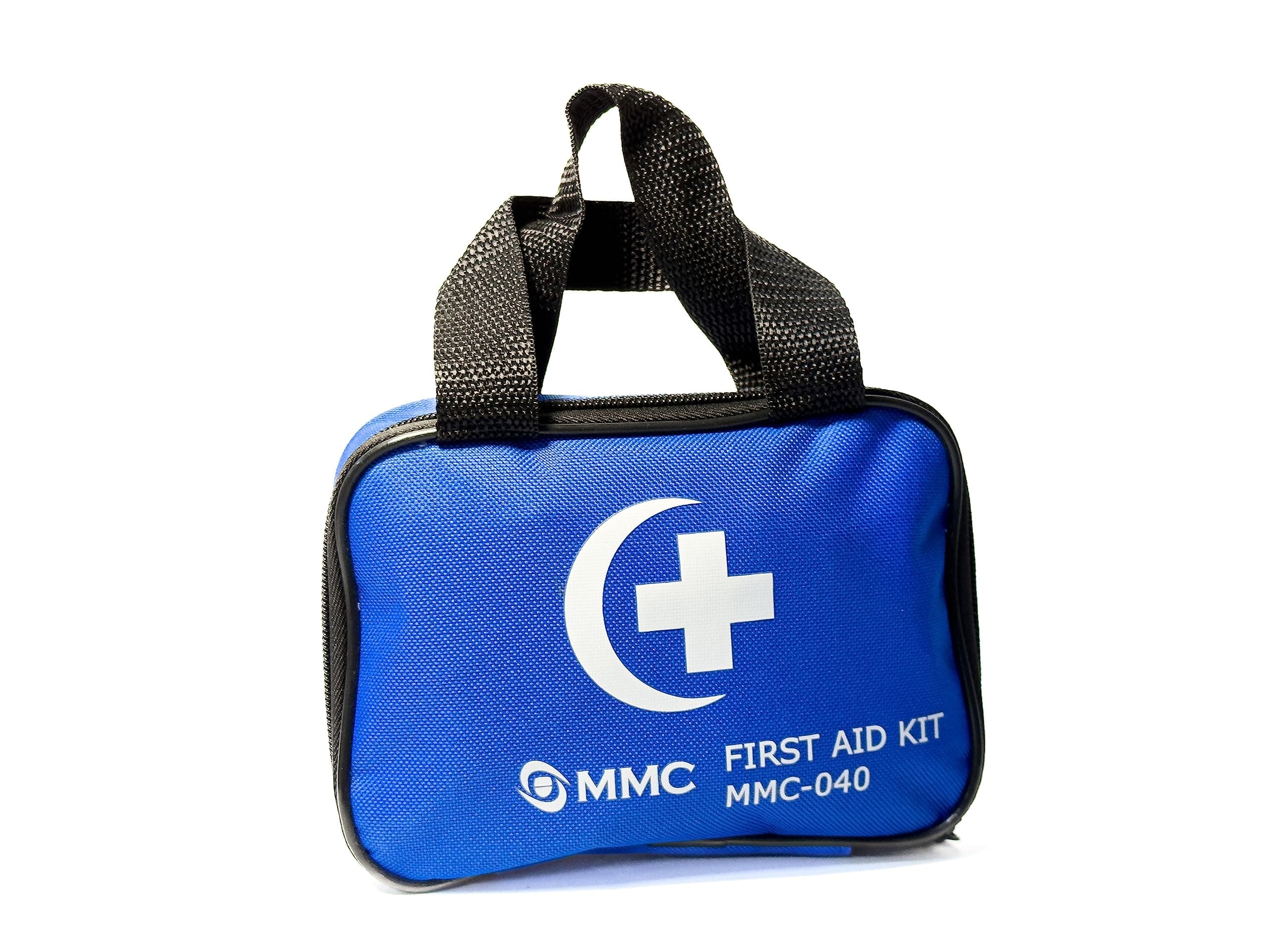 MMC First Aid Kit - Blue Kit Bag - 600D - 17124cm - 01-10 Persons | Dubai Municipality Approved Contents