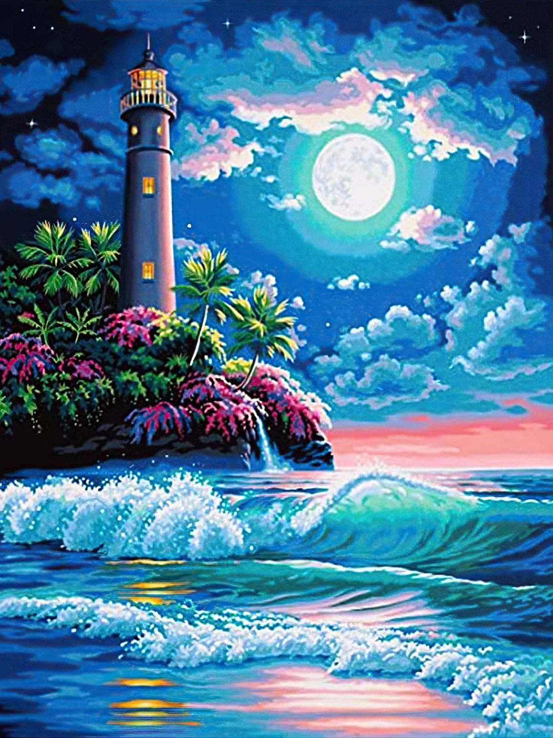 TINY FUN 5D DIY Diamond Painting Full Drill Cross Stitch Kit Diamond Painting Kits for Adults Rhinestone Embroidery Diamond Art