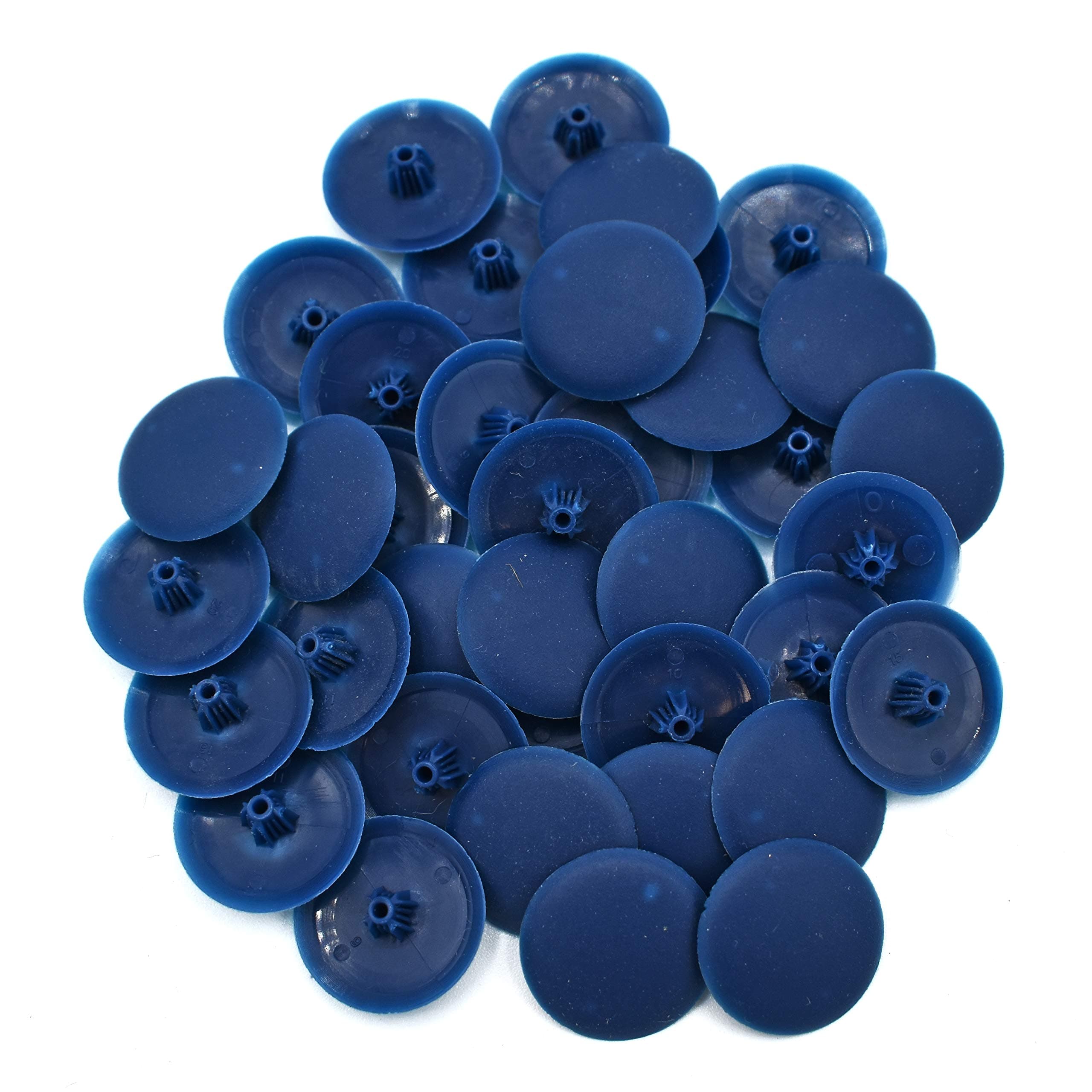 Snap-On Bifix Cover Caps to Use with Phillips Ph2 & Pozidrive Pz2 Pozi Screws - Pack of 50 Biffix Covers : Navy
