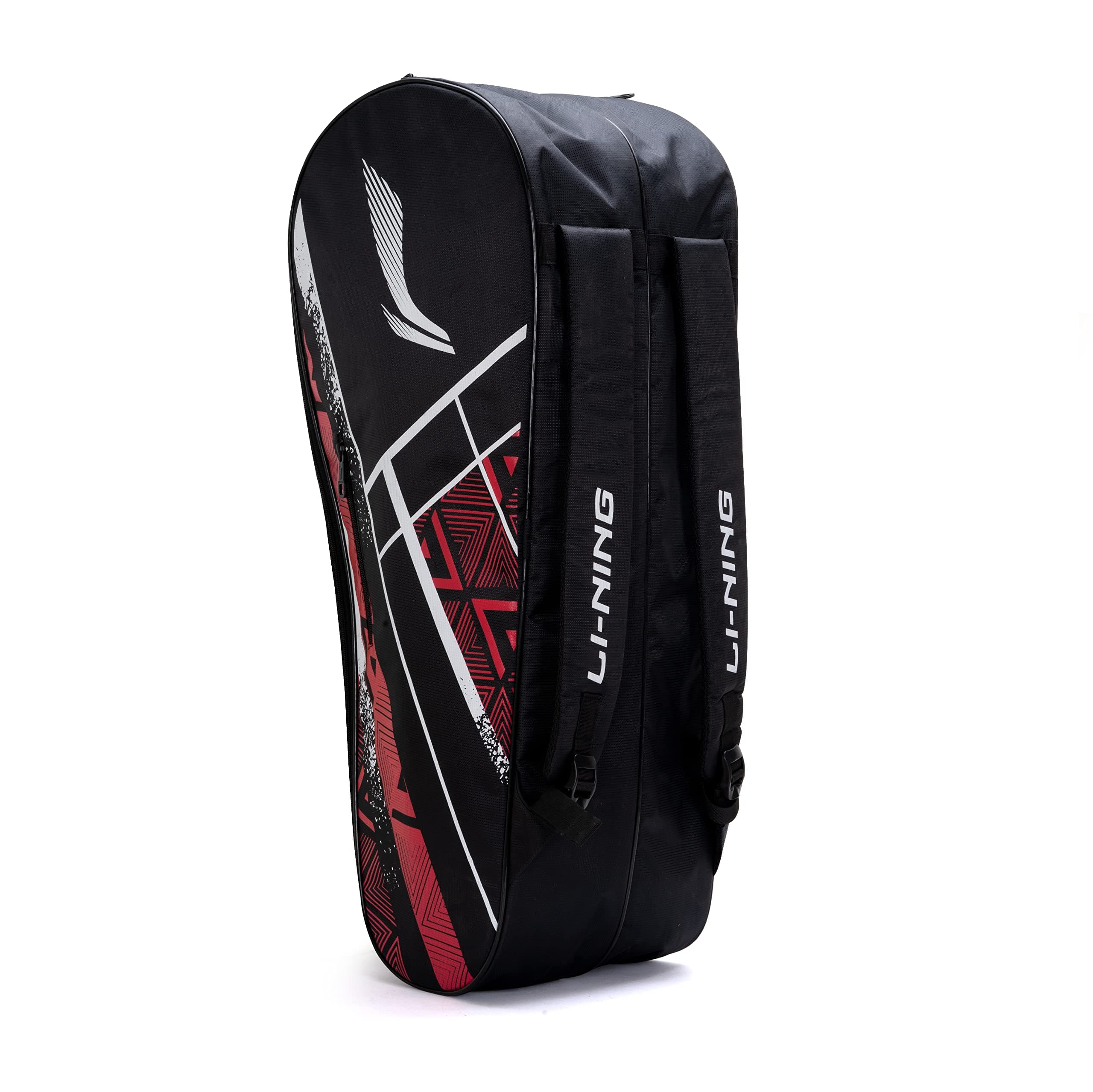 Raider Max Double Zipper Polyester Badminton Kit Bag (Black , Large) | Unbreakable Zippers | Easy Mobility | Unisex - Men, Boys, Girls, Women