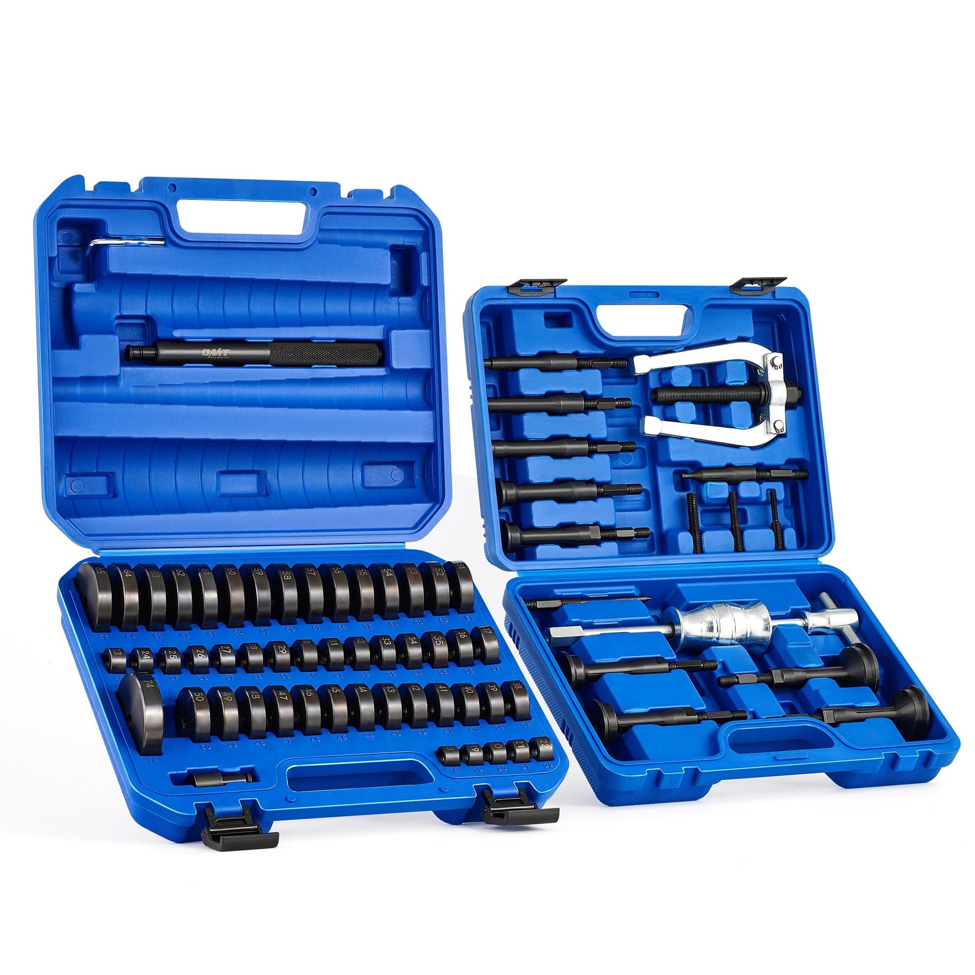 2 in 1 Blind Hole Bearing Puller & Bushing Press Kit, Complete Bearing & Bushing Service Kit with Bearing Race and Seal Puller, Bushing Driver Tools, Wheel Bearing Removal Tool Set