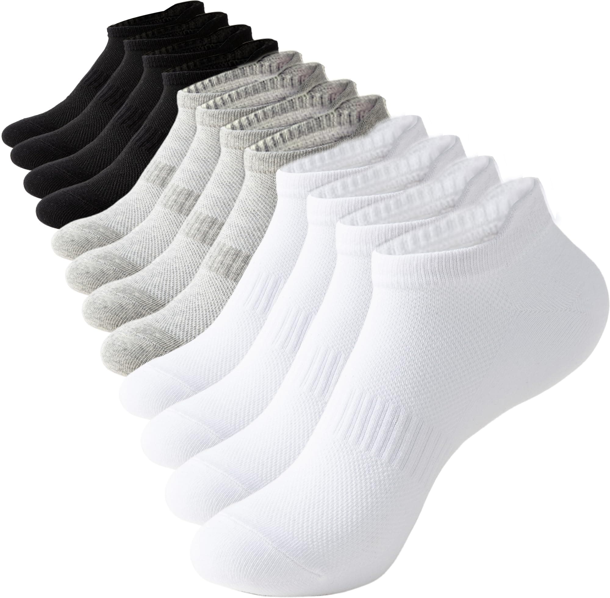 Irisbear Ankle Socks for Women, Running Athletic Low Cut Tab Socks Sports No Show Socks 6-Pairs
