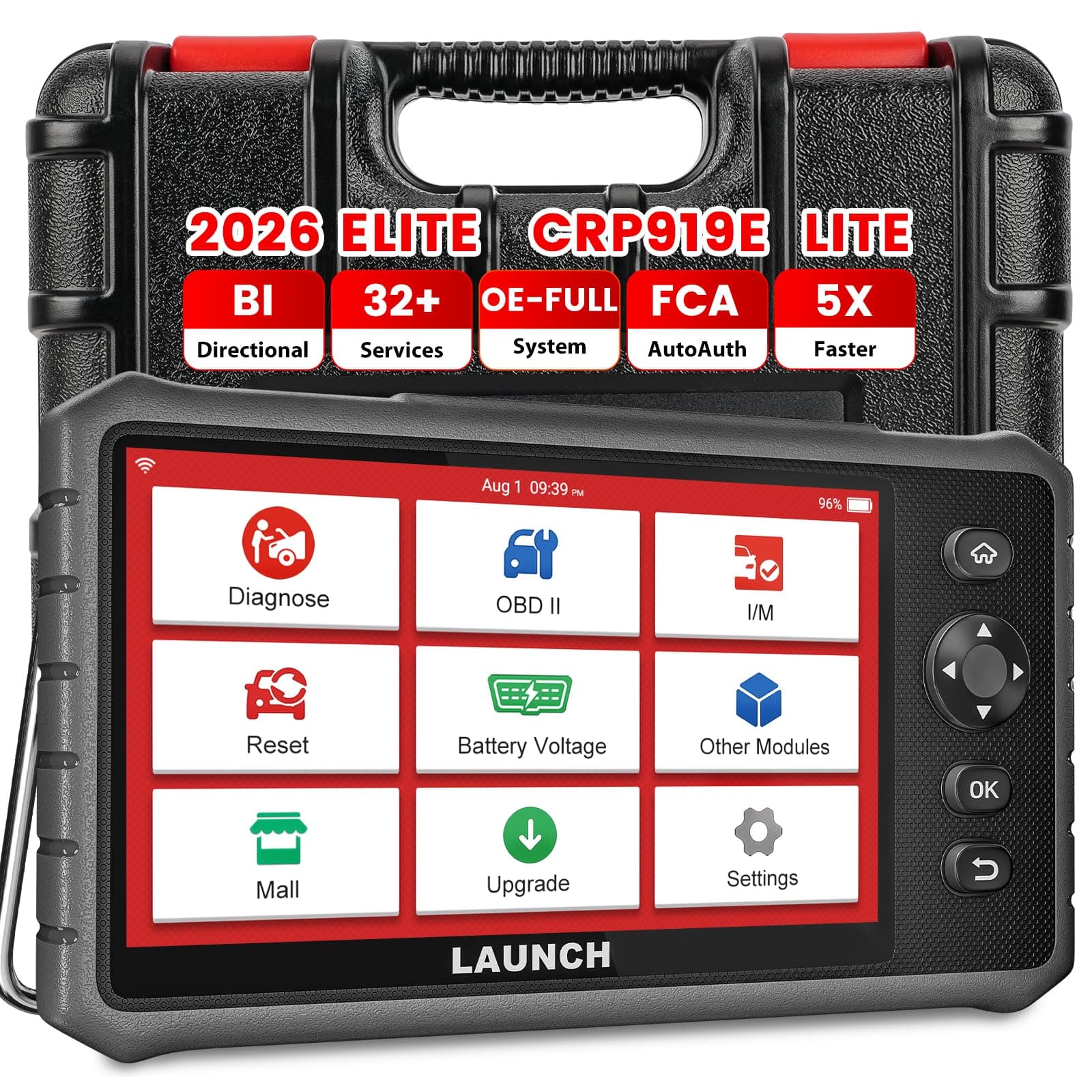 X431 CRP919E Lite Bidirectional Scan Tool, 2026 All System OBD2 Scanner Diagnostic Tool,Active Tests, 32+ Services,FCA AutoAuth,AutoVIN & AutoScan,2-Year Free Update,Upgraded of CRP909E
