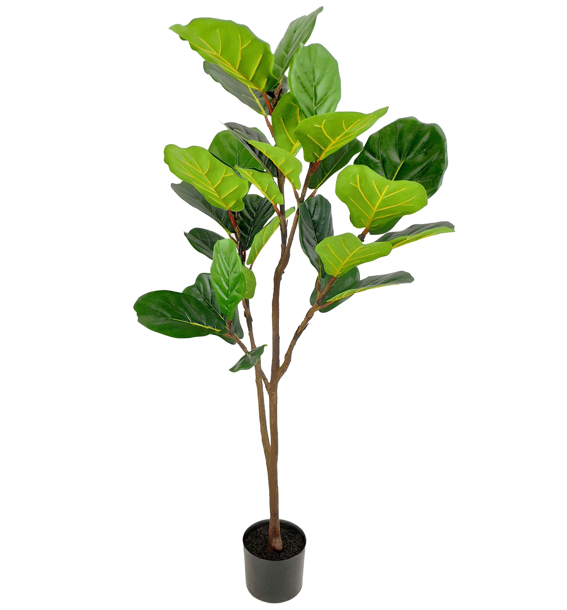 UNIQUE FOREST ARTS Artificial Tree,Artificial Plant, Artificial Fiddle Leaf Fig Tree, 4-feet,6-feet,Green (Size:48" high (4 feet) A Style)