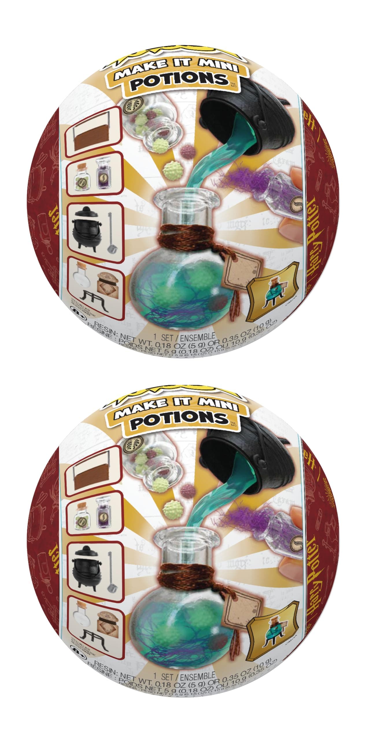 MGA's Miniverse Make It Mini Potions Harry Potter (2 Pack) Mini Collectibles, Blind Packaging, DIY, Resin Play, Replica Potions, NOT Edible, Collectors, 8+