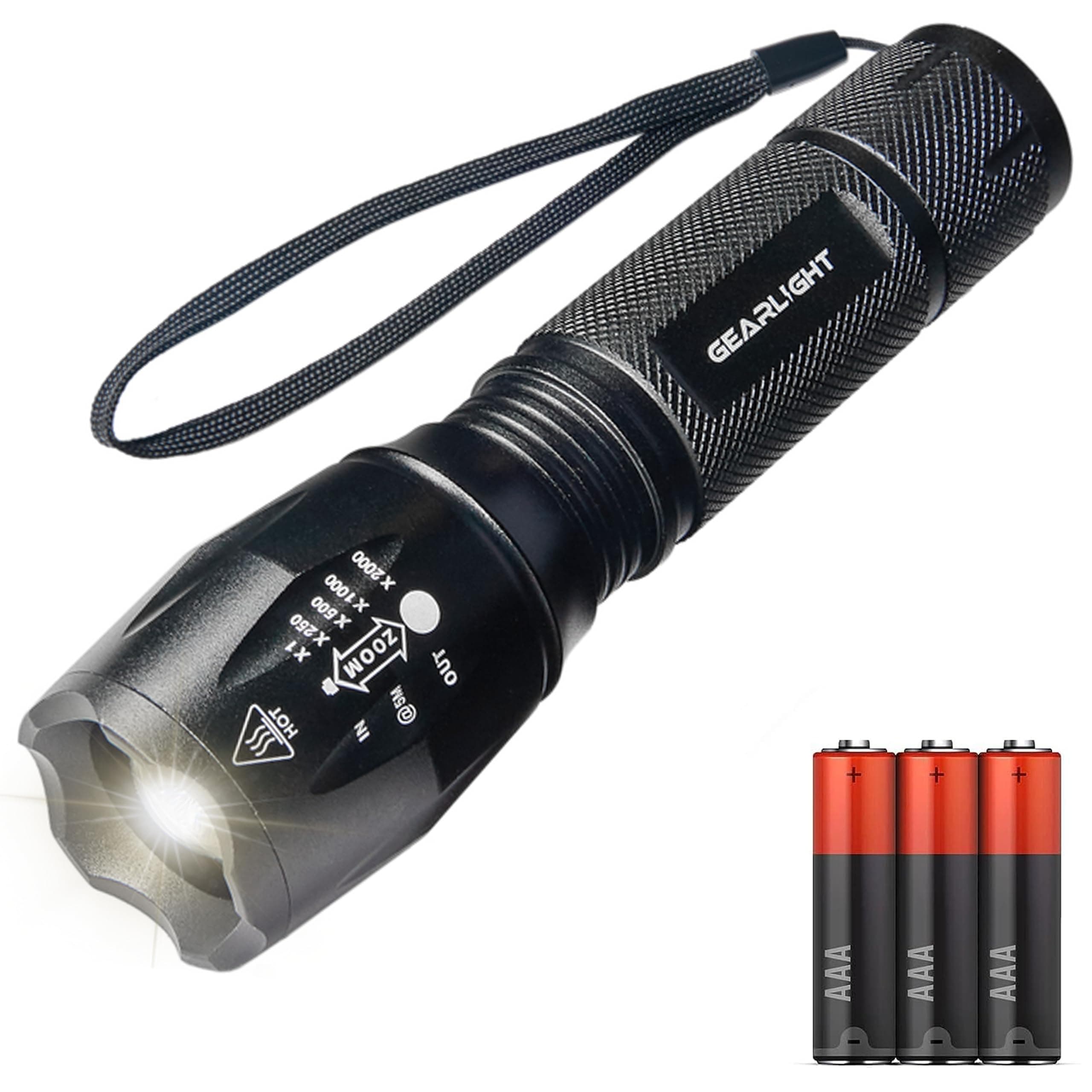 LED Flashlight Bright, Zoomable Tactical Flashlights with High Lumens and 5 Modes for Emergency and Outdoor Use -Camping Accessories -S1000 - S1000-1 Pack, (Batteries Included)