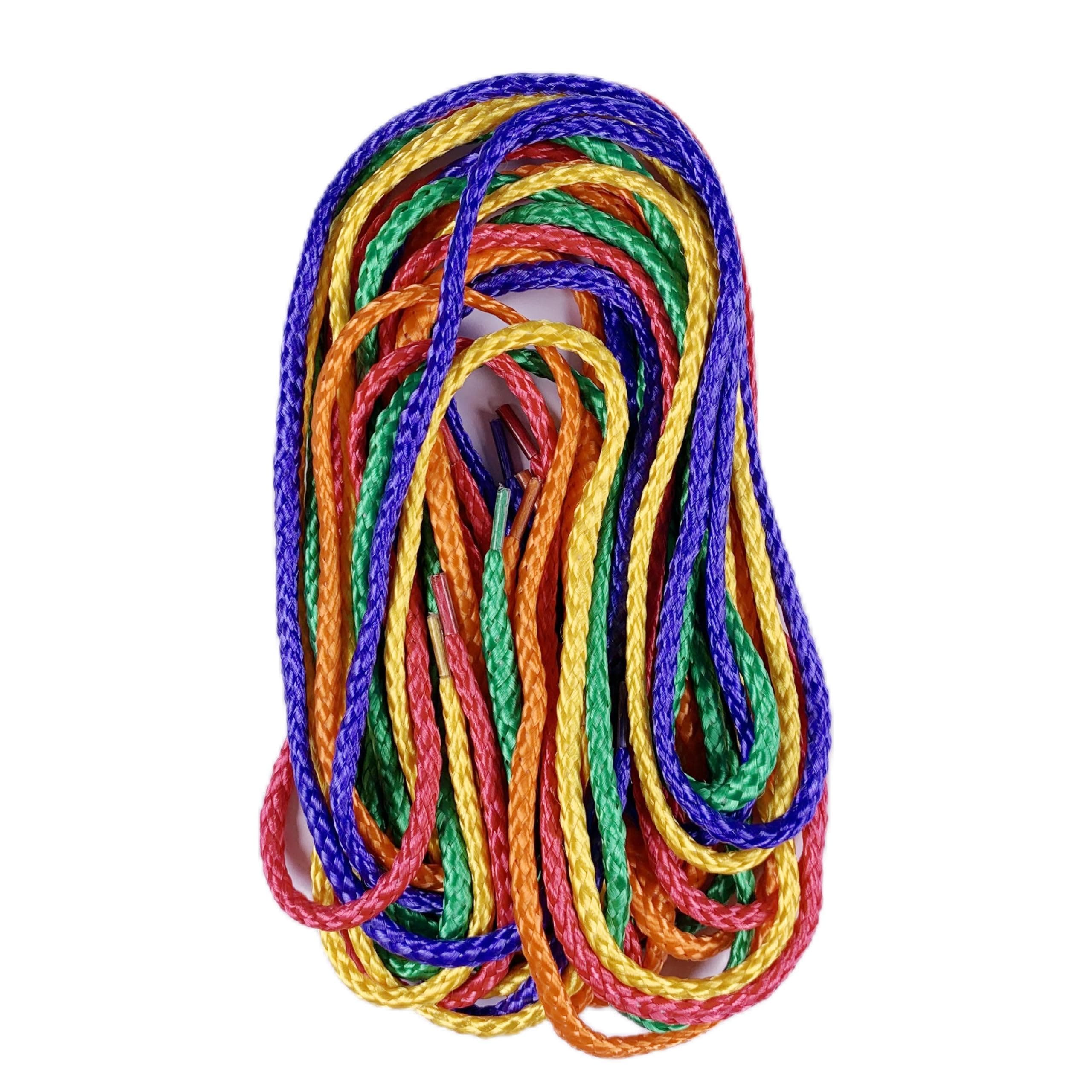 BCreativetolearnThreading Laces Thick Lace Thread Pack of 10 Coloured Threading Laces 1m Length Laces for Children