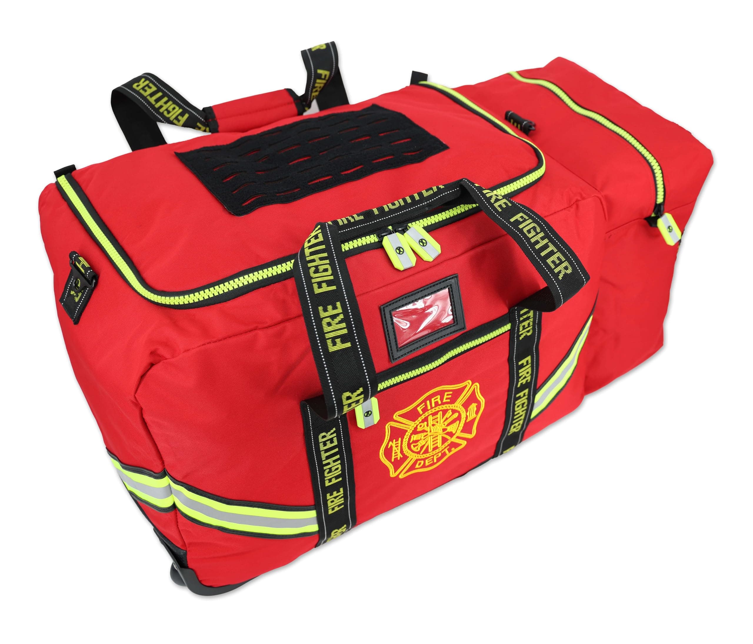 Lightning X Fireman's Value Edition XL Firefighter Step-In Turnout Gear Bag w/Wheels, Helmet Pocket & Maltese Cross for First Responder