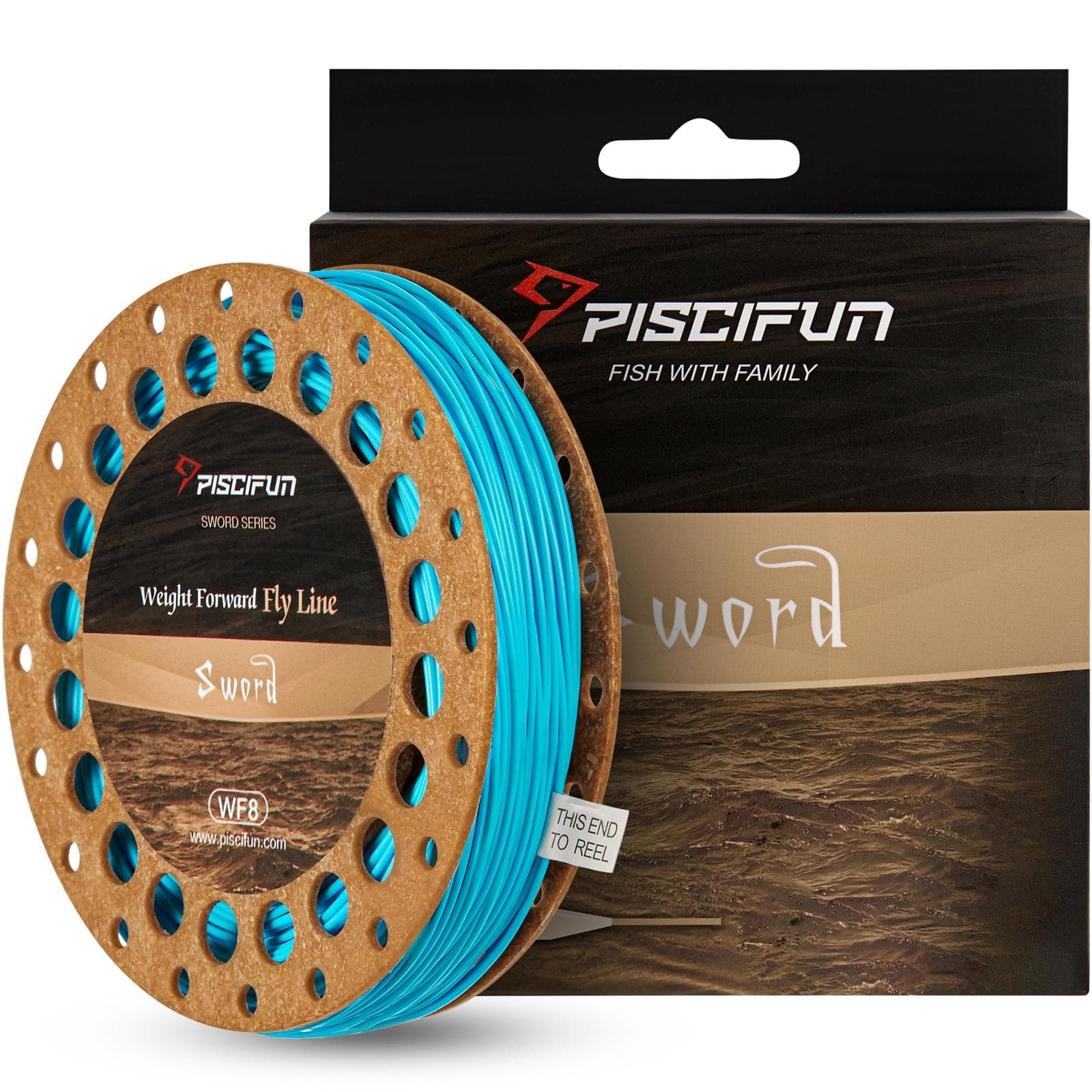 PiscifunSword Fly Fishing Line with Welded Loop, Weight Forward Floating Fly Line, WF1 2 3 4 5 6 7 8 9 10wt, 90 100FT
