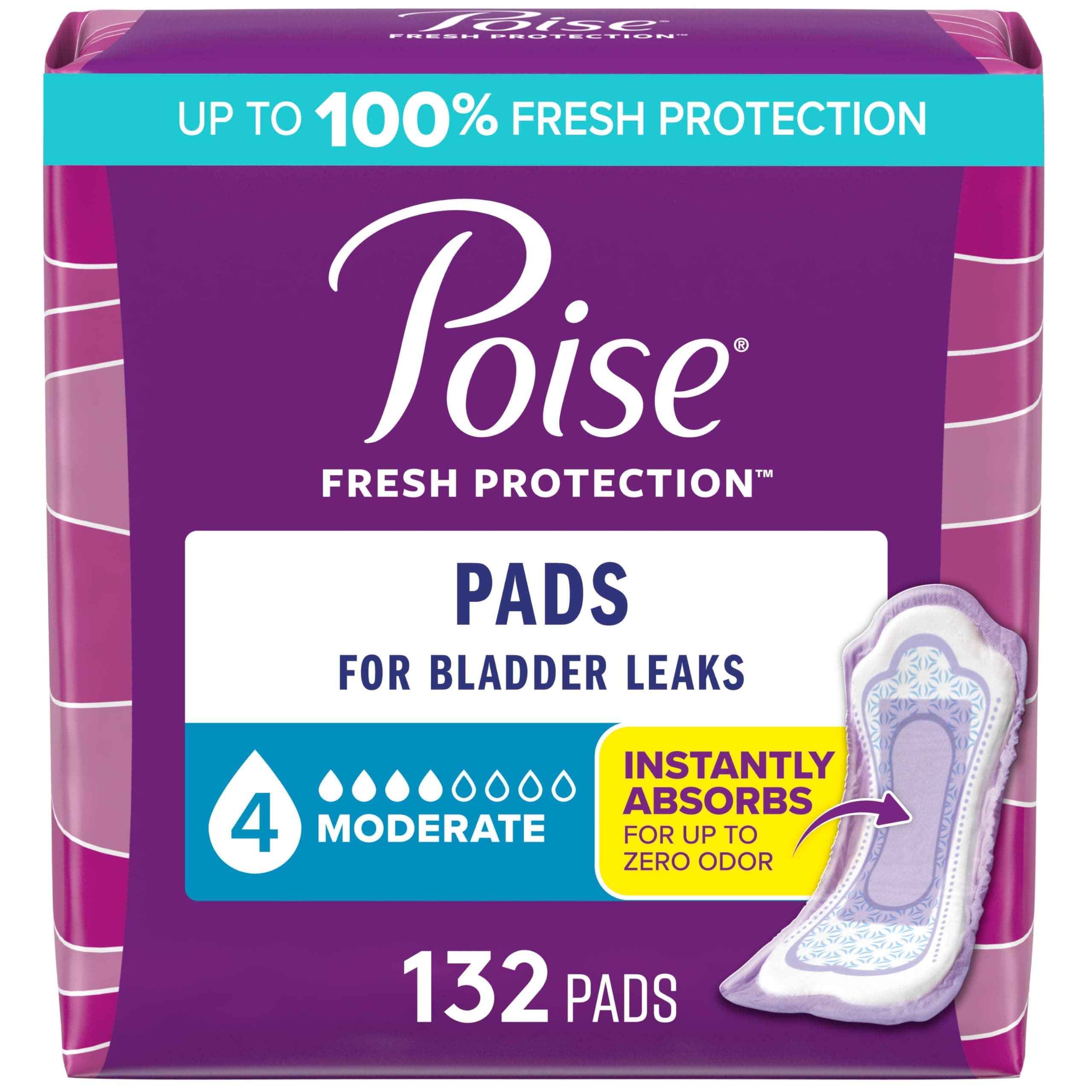 Poise Incontinence Pads 4 Drop