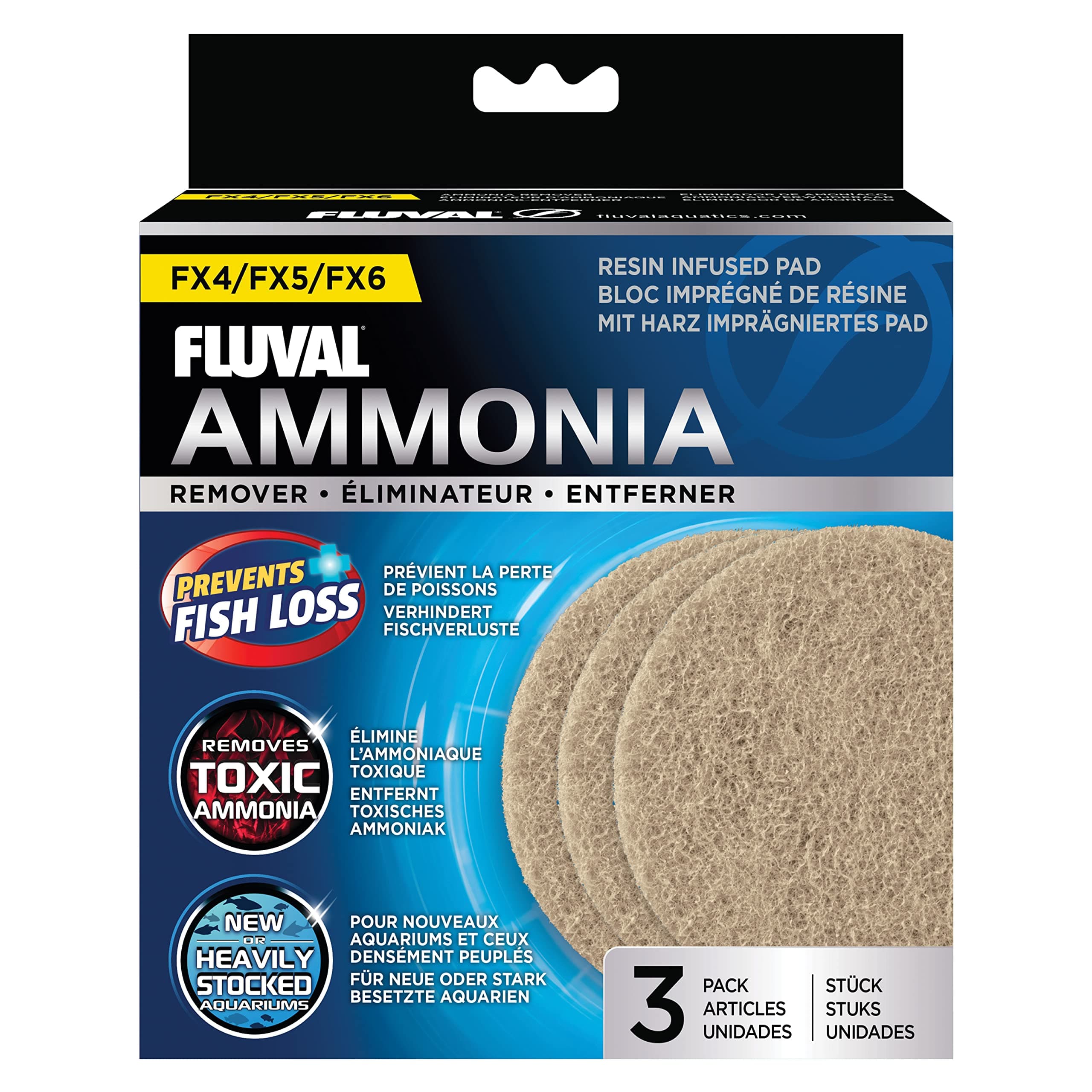 Fluval FX4/FX6 Filter Ammonia Remover Pad, White