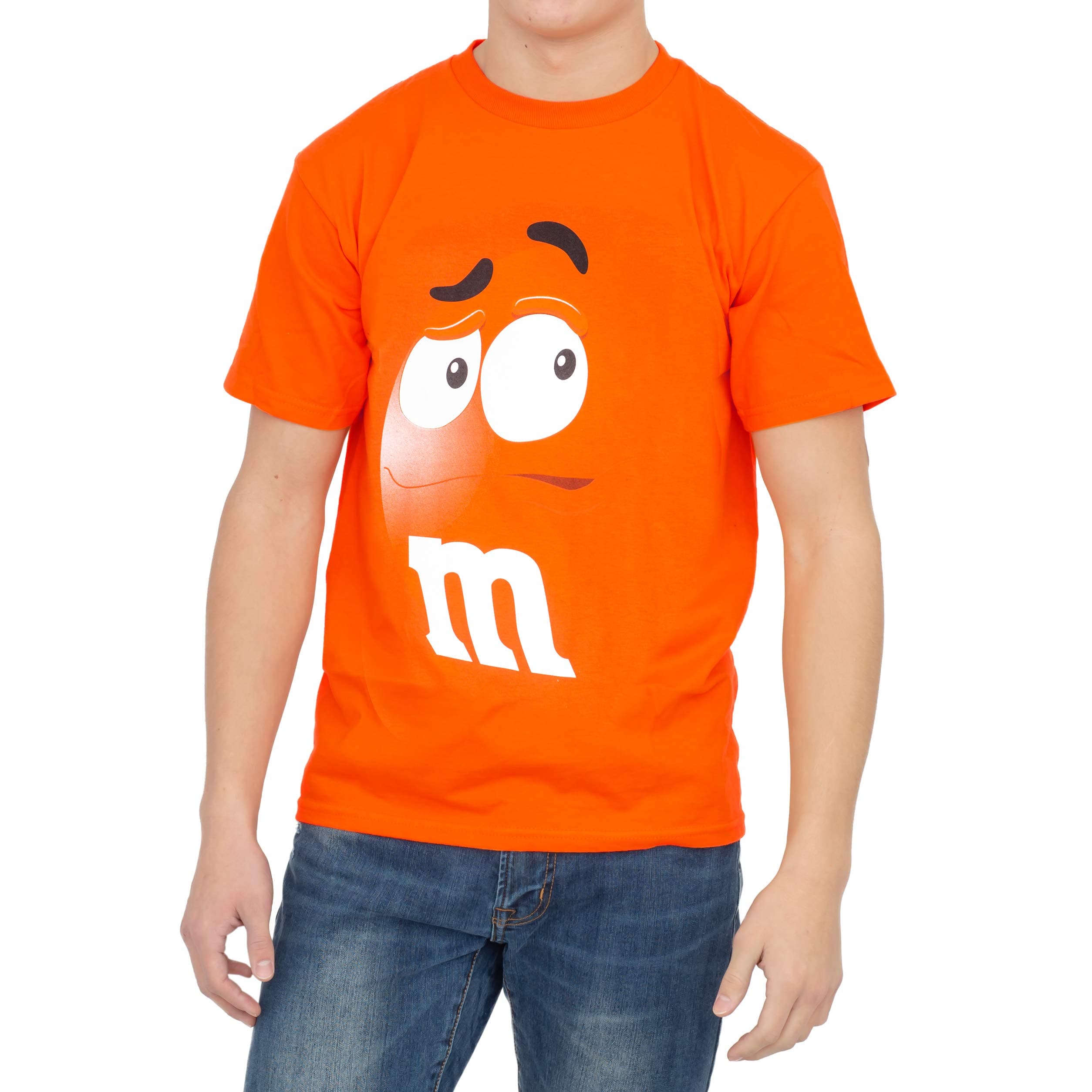 M&M'sM&M M&M's Candy Orange Silly Character Face Adult T-Shirt (Adult X-Large)
