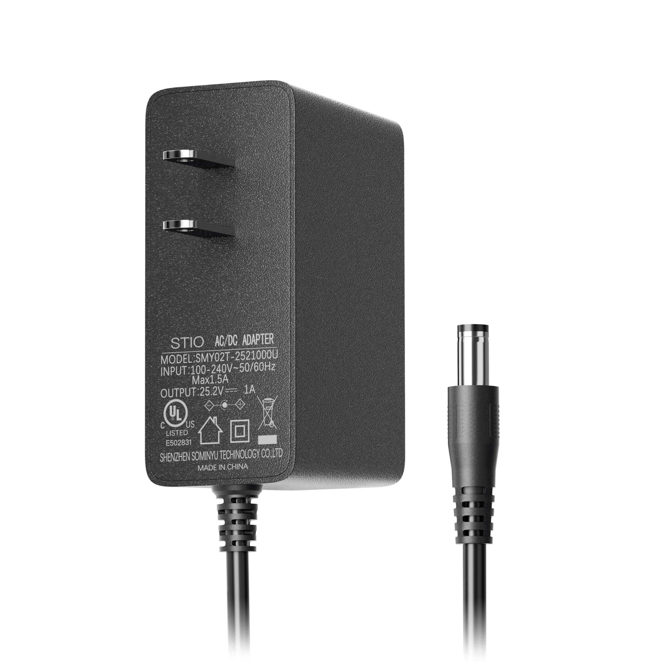 stio 25.2V AC/DC Adapter Compatible with Ninebot by Segway Zing E8 E10 E12 C8 C9 C10 C20 C2 Pro E2 Plus 21.6V Lithium Battery Power Supply Charger UL Certified