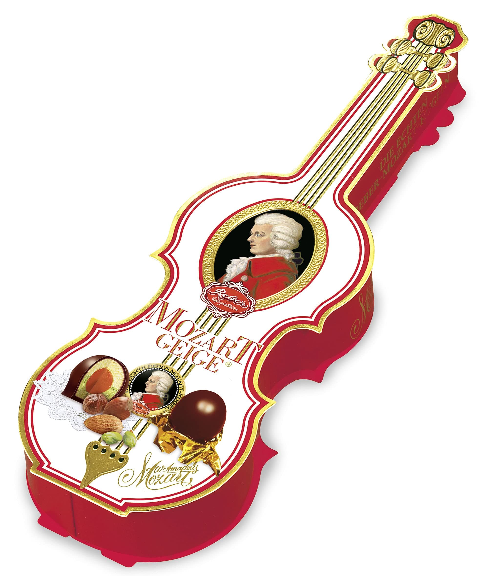 Reber Mozart Kugeln in Violin Gift Box, 4.9 Ounce