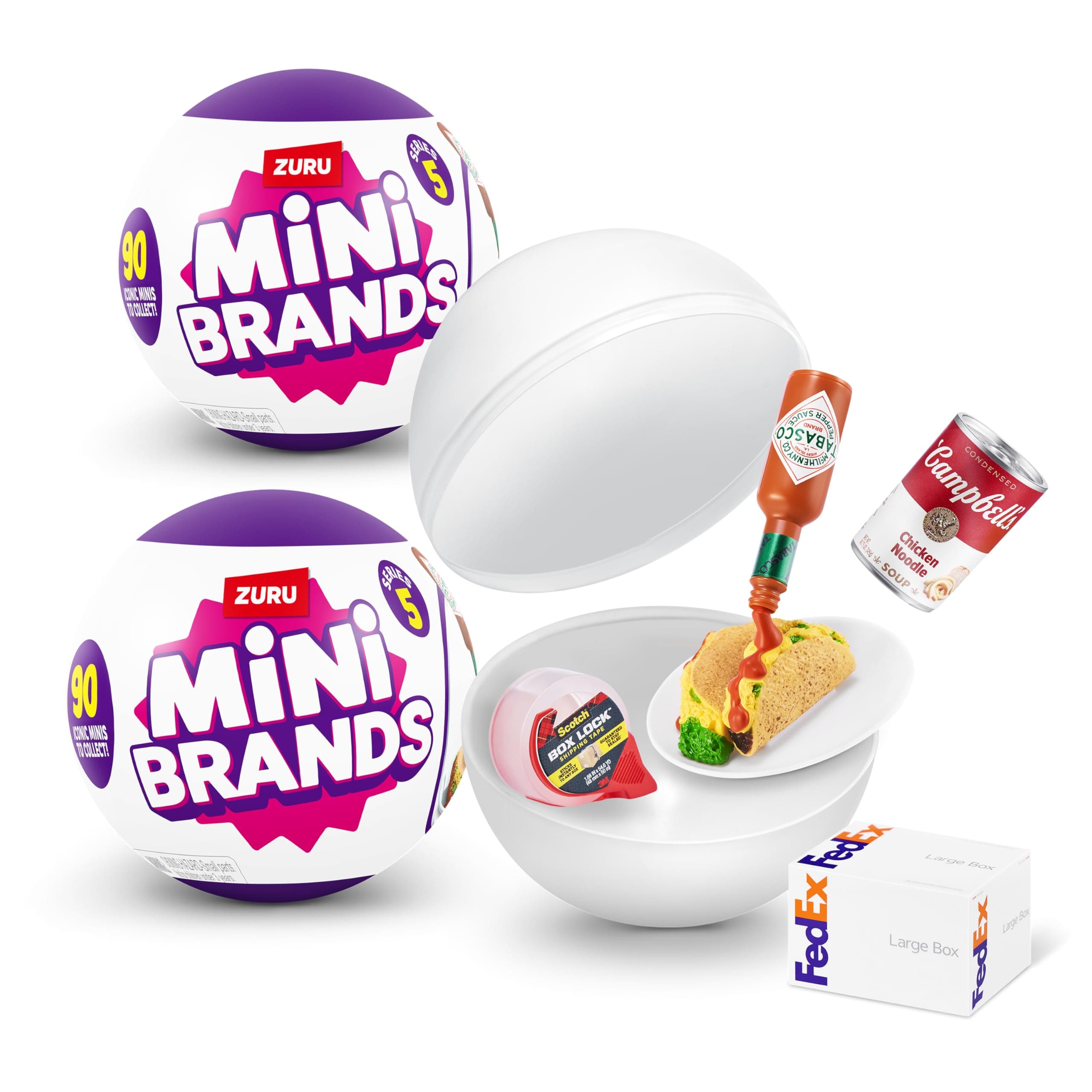 Mini Brands Series 5 (2 Pack) by ZURU Amazon Exclusive Mini Collectibles Full of Surprises, Mystery Minis and Accessories to Collect
