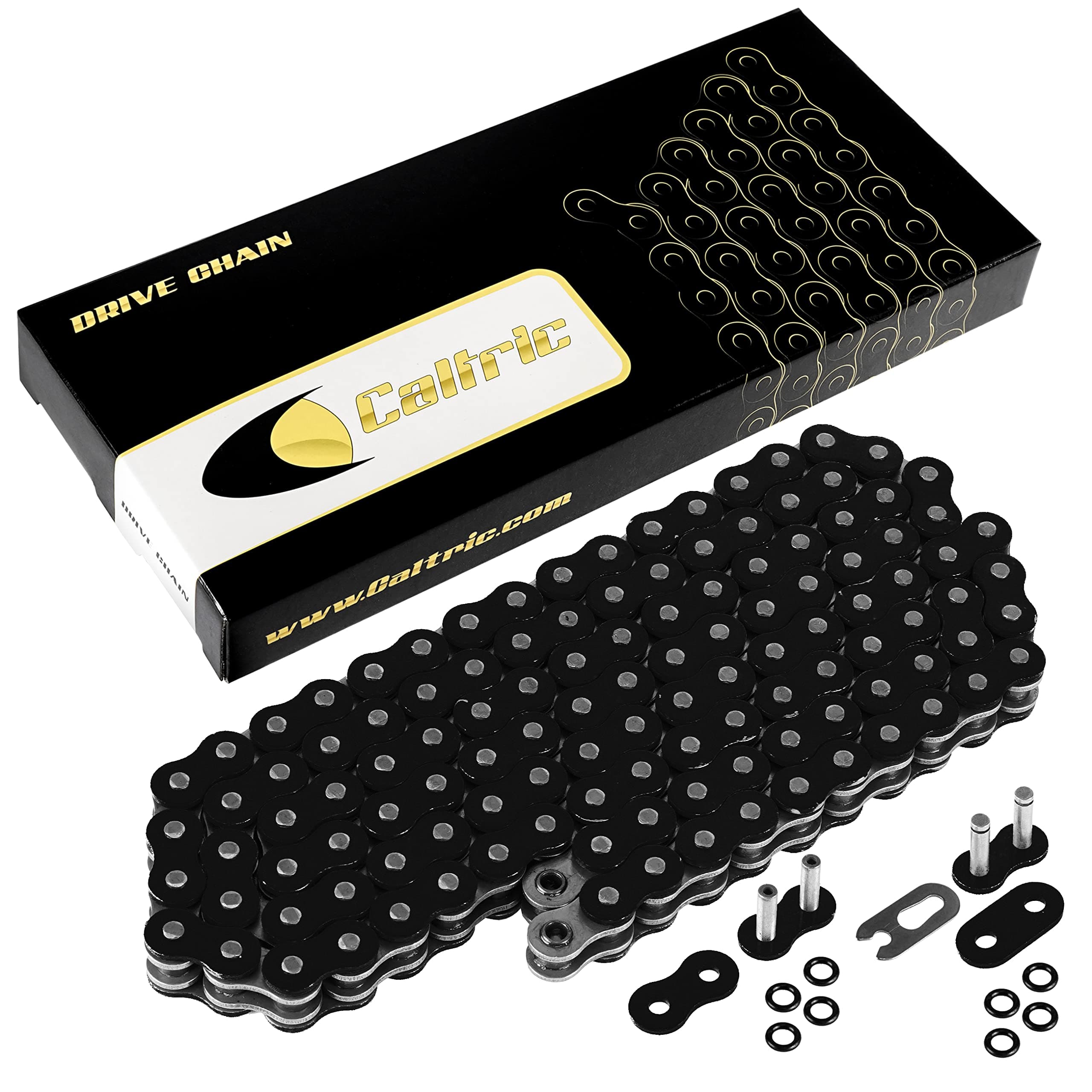 Caltric O-Ring Drive Chain Compatible with Harley Davidson Fxr Fx-R Super Glide Ii 1982-1984 Black