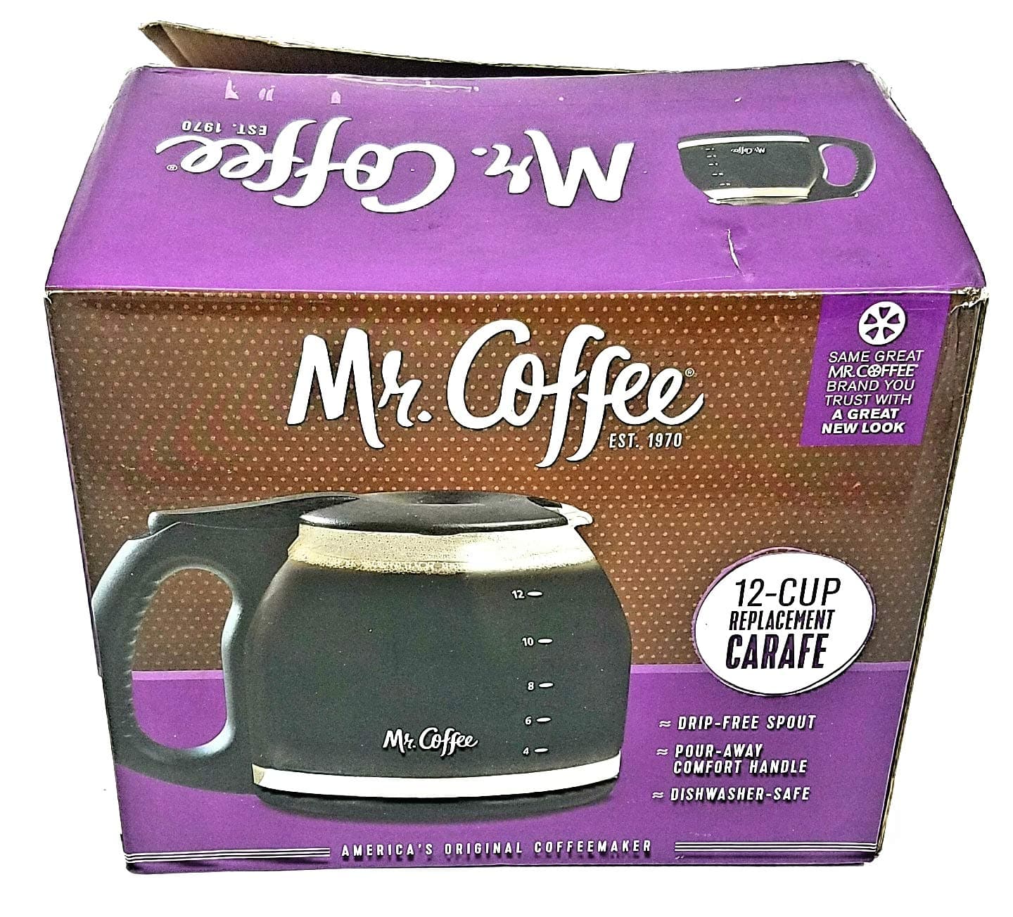 Mr. Coffee 12 Cup Replacement Decanters 12-Cup White PLD12-1