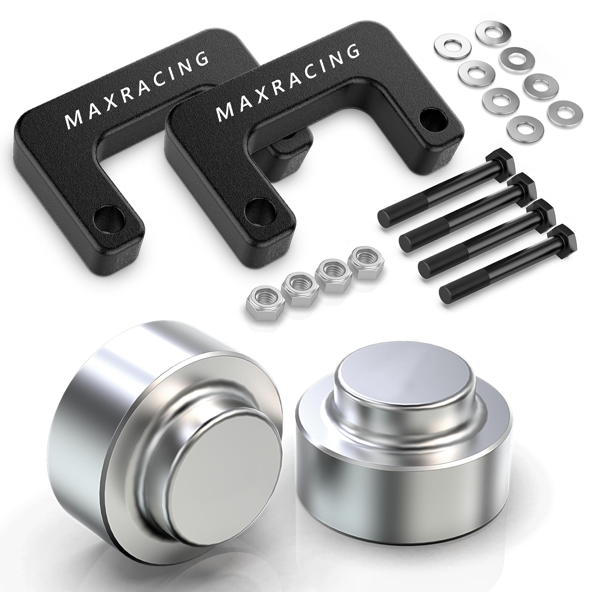 Maxracing 2.5" Front + 1.5" Rear Leveling Lift Kit Compatible with 2007-2020 Chevy Tahoe / 2007-2013 Chevy Avalanche 1500/2007-2020 Chevy Suburban 1500/2007-2020 GMC Yukon 1500 4WD/2WD