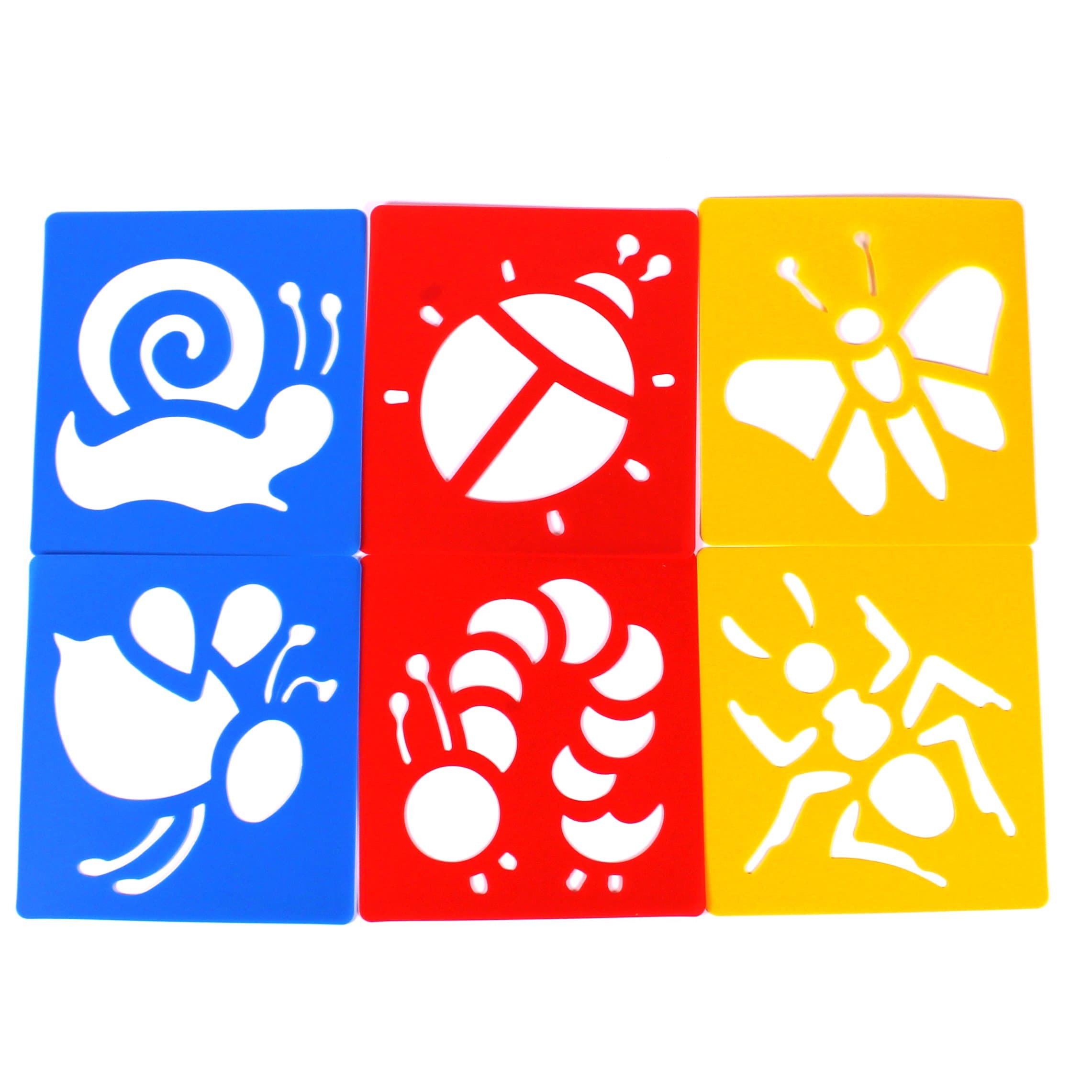 Plastic Bug Creepy Crawlies Art Stencils Template Set for Drawing Pack of 6 by BCreative ®