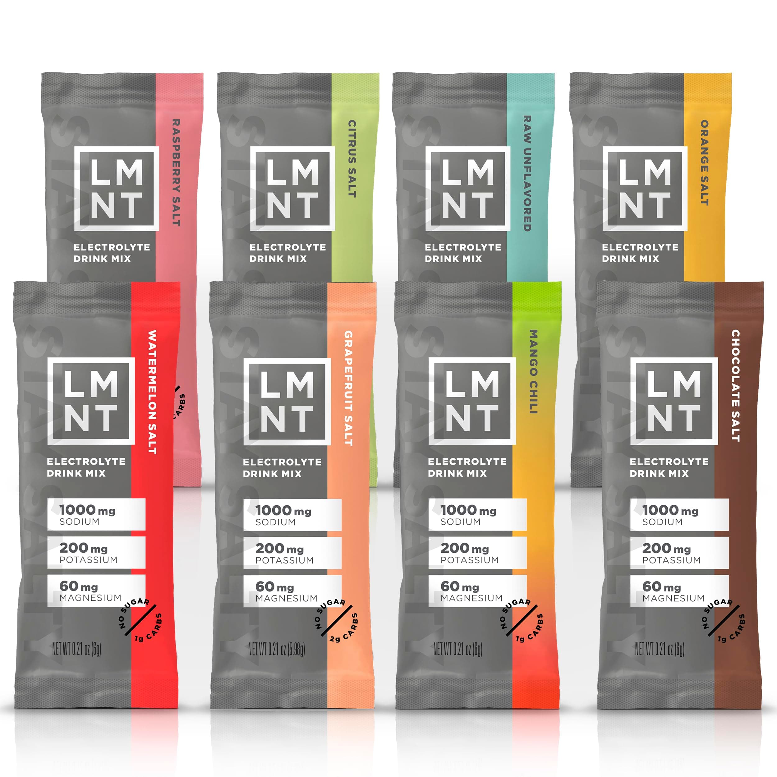LMNT Zero Sugar Electrolytes - Sample Pack | Drink Mix | 8-Count