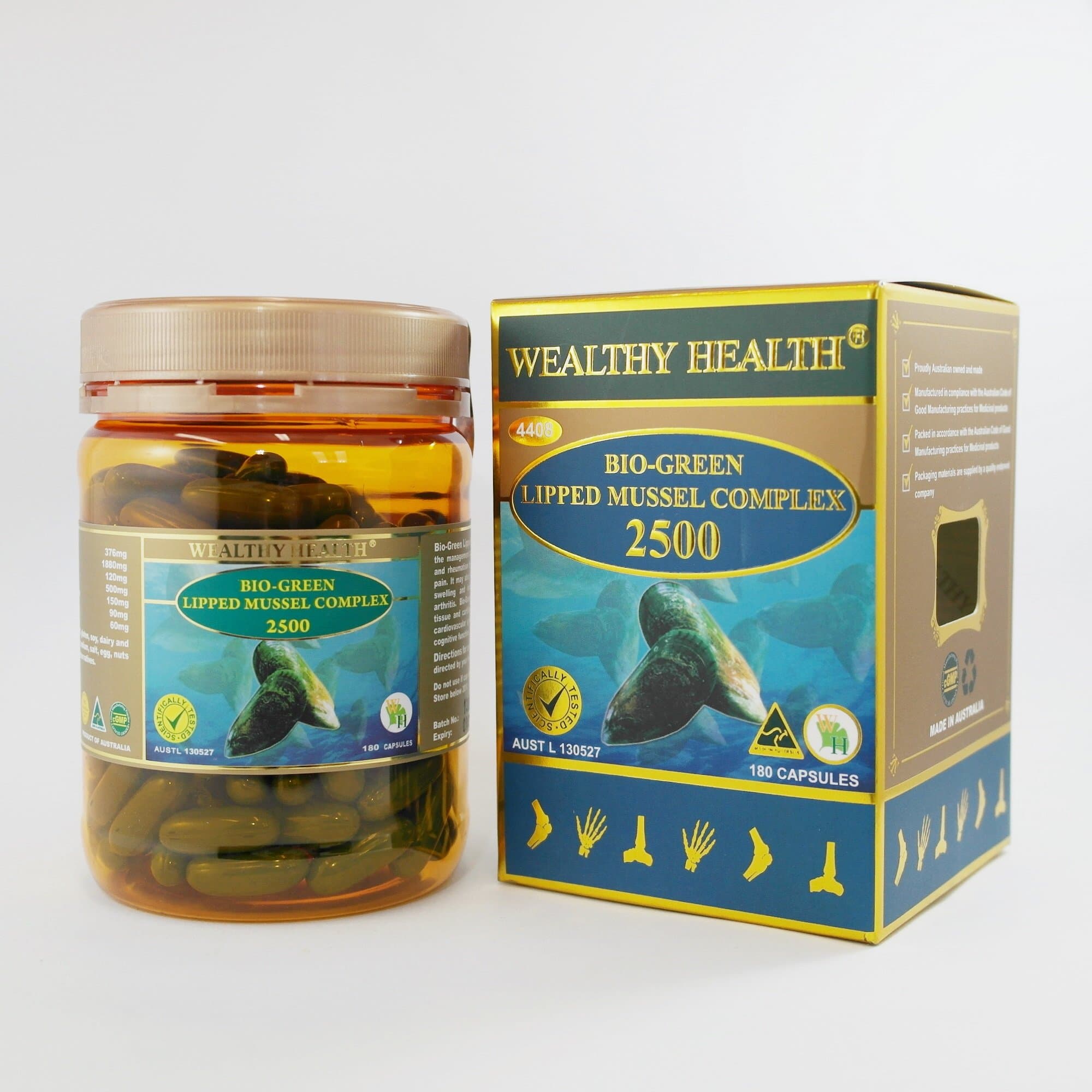 Bio-Green Lipped Mussel Complex 2500/180 Capsules