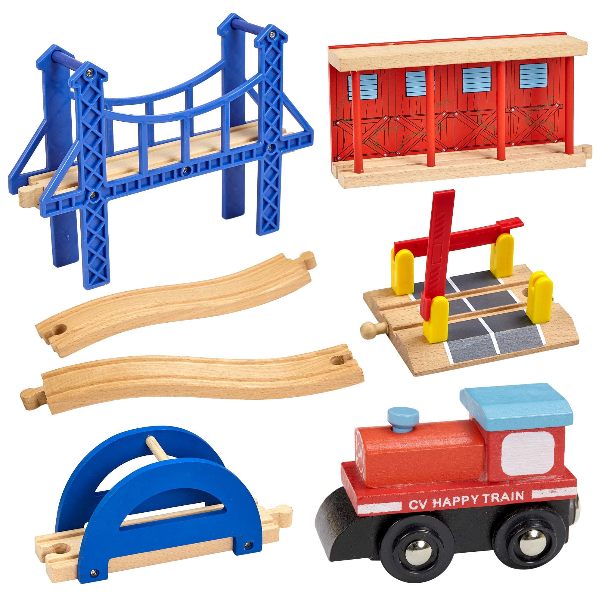 Wooden Train Accessory Set (7 Pc)