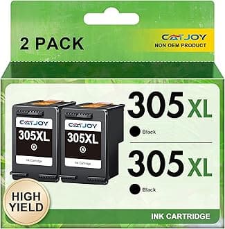 305XL Ink Cartridges Black Replacement for HP Printer Ink 305，Printer Ink Cartridge 305XL Black for HP Envy 6000 6020 6032 Pro 6400 6430 DeskJet 2810e 2800e 2820e 2700 2710 2720 (2 Black Pack)