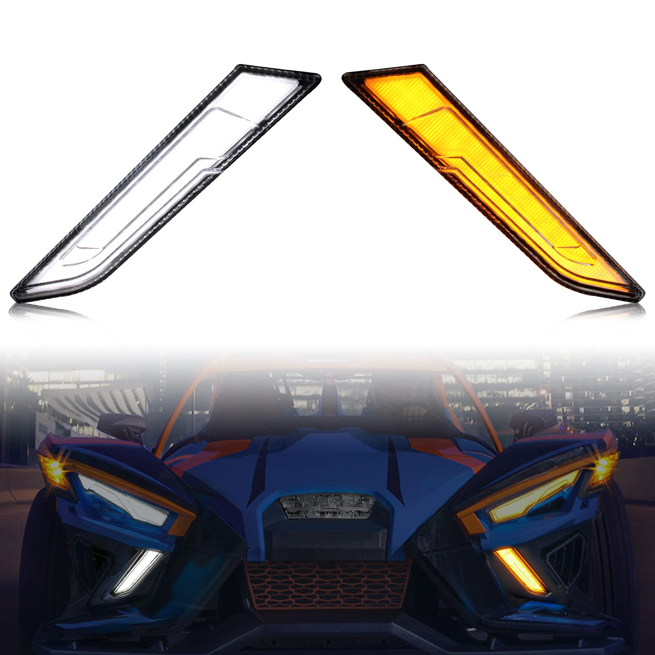 SAUTVS Lower Accent Panel Light Kit for Slingshot 2020-2023, Daytime Running Light Turn Signals for 2020-2023 Polaris Slingshot S GT R LE SL Accessories, Replacement #2884606