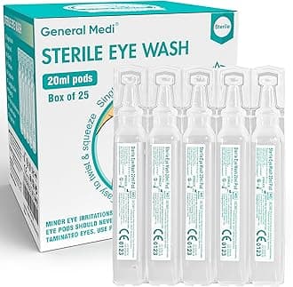 General Medi Eye Wash - Sterile Saline Solution 20ml/0.9% (Pack of 25)