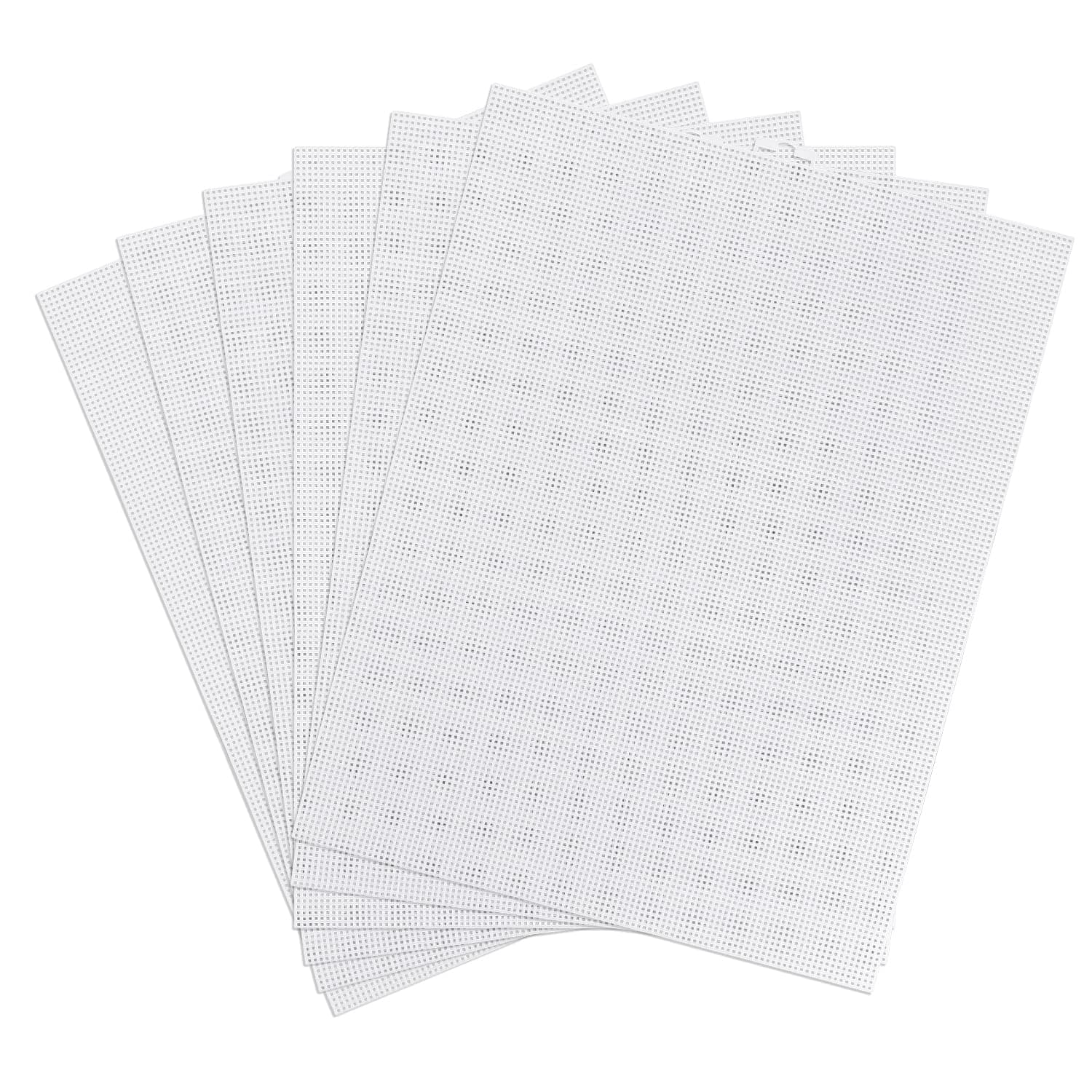 6pcs Canvas Sheets Aida, Clear Mesh Embroidery Screen for DIY Cross Stitch Crafts (13.1x10.2 inch)