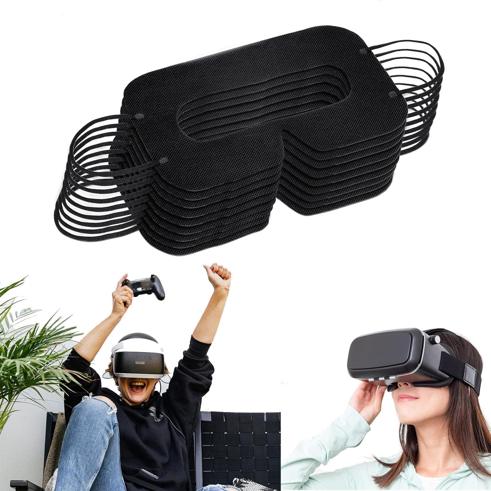 Azonee Disposable VR Eye Mask, 50 Pcs for Oculus Quest 2 Skin-Friendly, Breathable, Soft, Comfortable, and Hygienic VR Universal Mask, Hygienic Face Guards for Active Gaming ﻿
