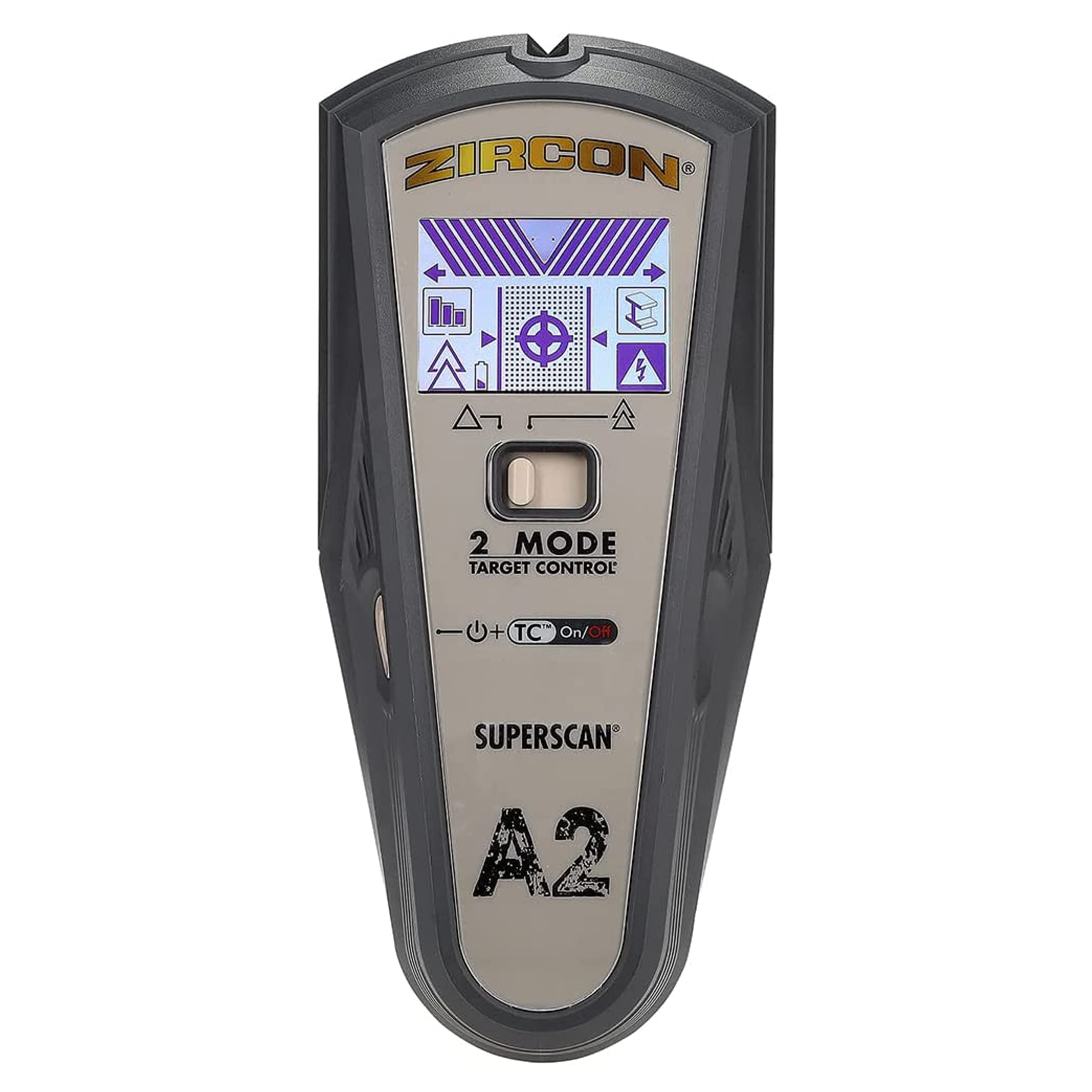 Zircon SuperScan A2 Advanced Stud Finder with 2 Mode Target Control, StudScan and DeepScan Mode
