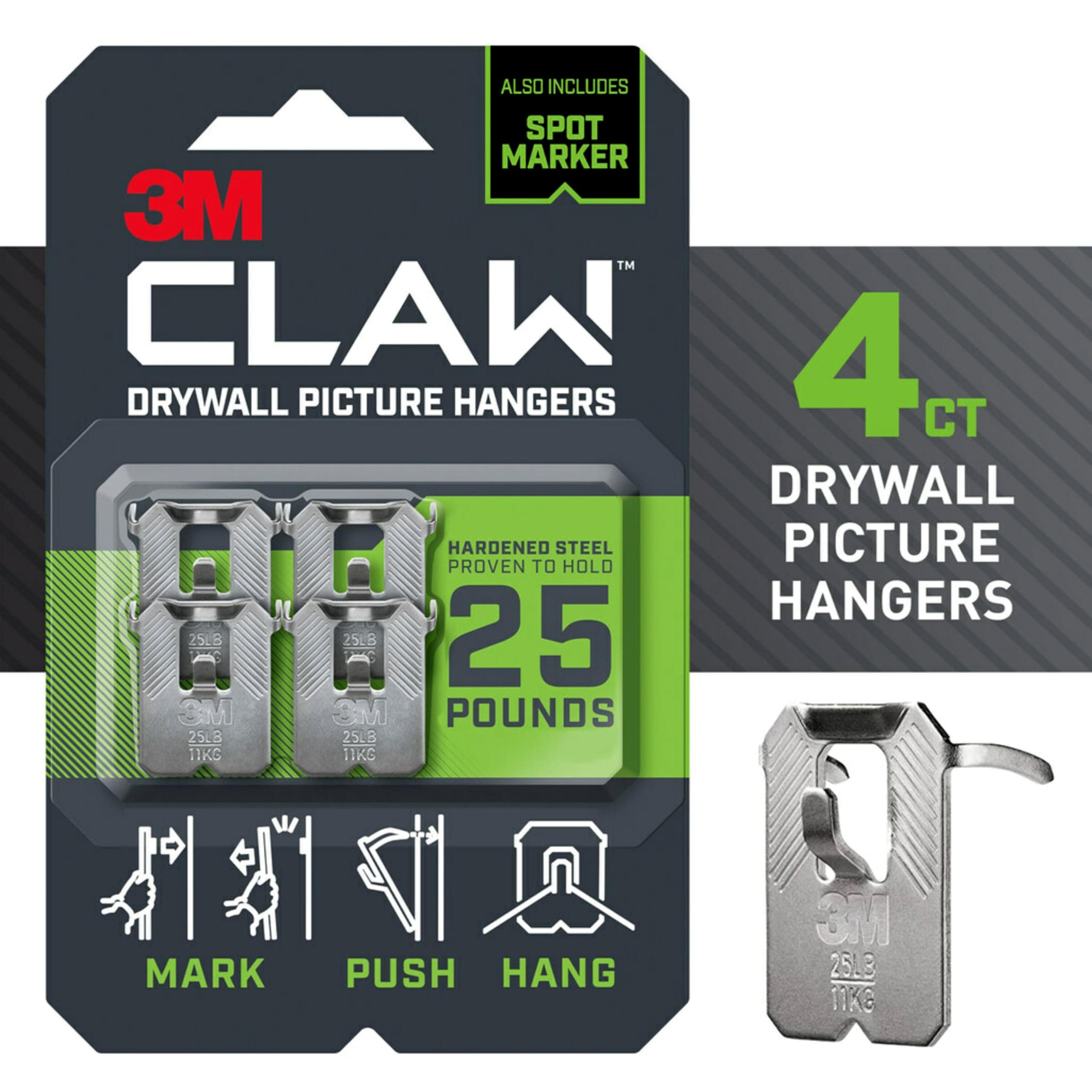 3M Claw 4PK 25LB Hanger -3PH25M-4ES