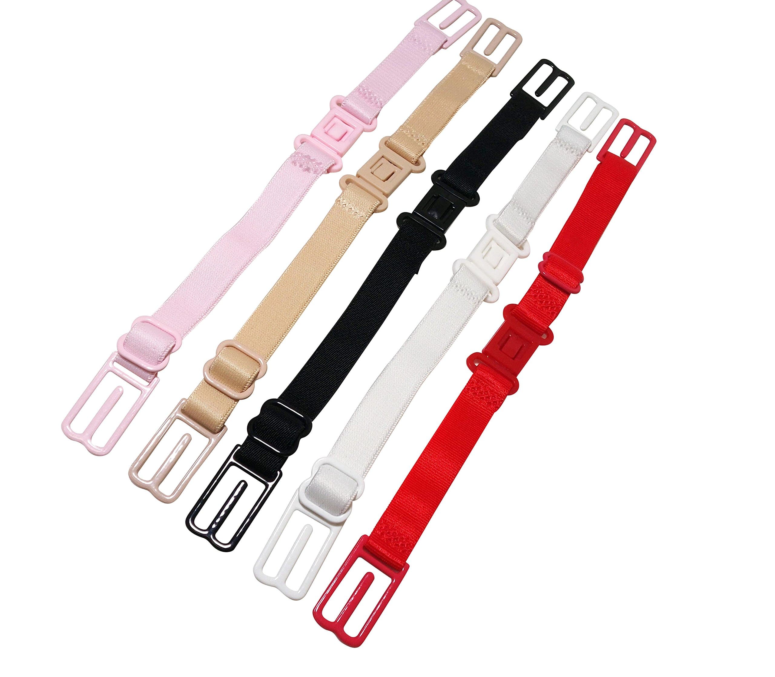 Women's 5 Pieces Non-slip Adjustable Elastic Bra Strap Holder with Buckle