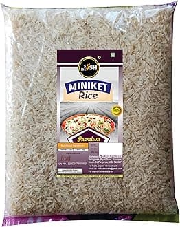 Sish Desi Premium Whole Grain Miniket Rice (Unpolished) 450gms: Your Everyday Meals | Naturally Gluten Free | Parboiled Khichdi Rice | Non-sticky