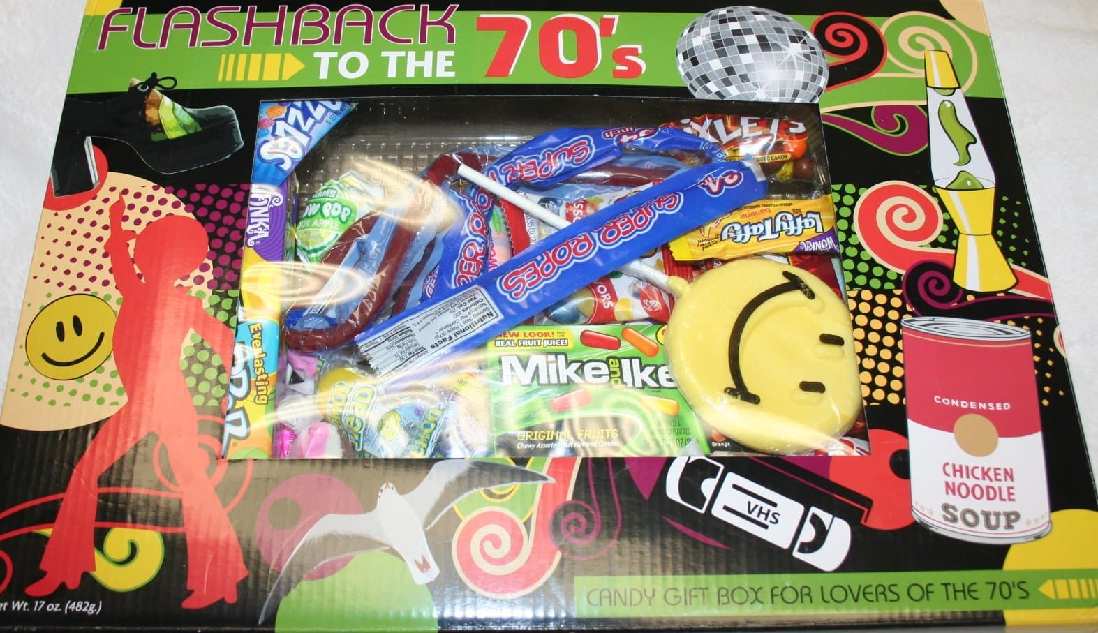 FLASHBACK to the 70's Candy Gift Box for Lovers of the 70's / over 40pcs
