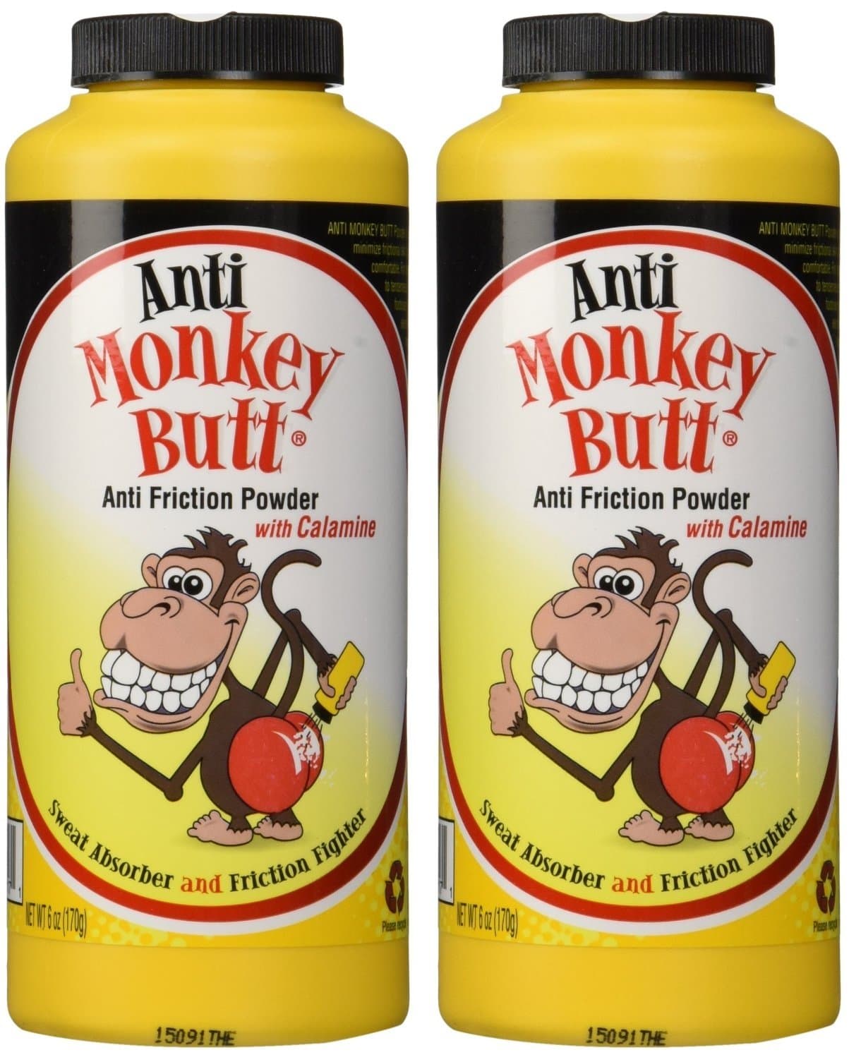 Anti Monkey Butt Powder with Calamine, 6 Ounce (Pack of 2)